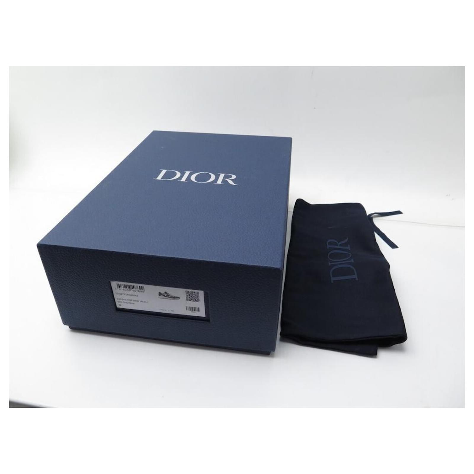 DIOR B SNEAKER SHOES30 42 3SN279Z IN GRAY AND GREEN FABRIC