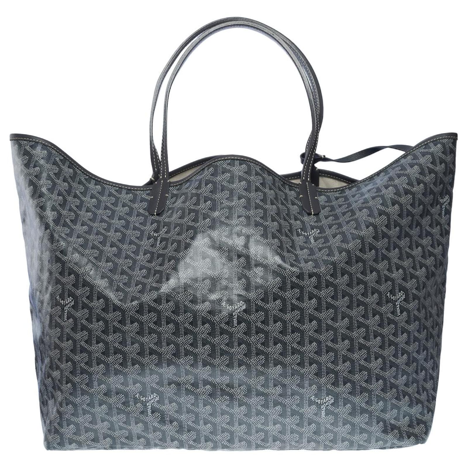 Handbags Goyard New Goyard Cabas Saint Louis GM Handbag in Gray Goyardine Canvas Pouch Bag