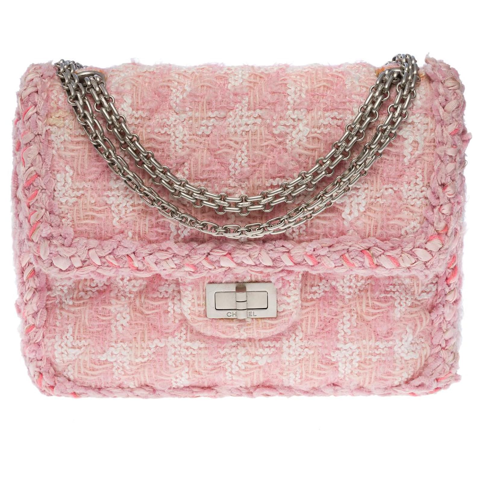 Mademoiselle Chanel shoulder bag 2.55 IN PINK TWEED-100978