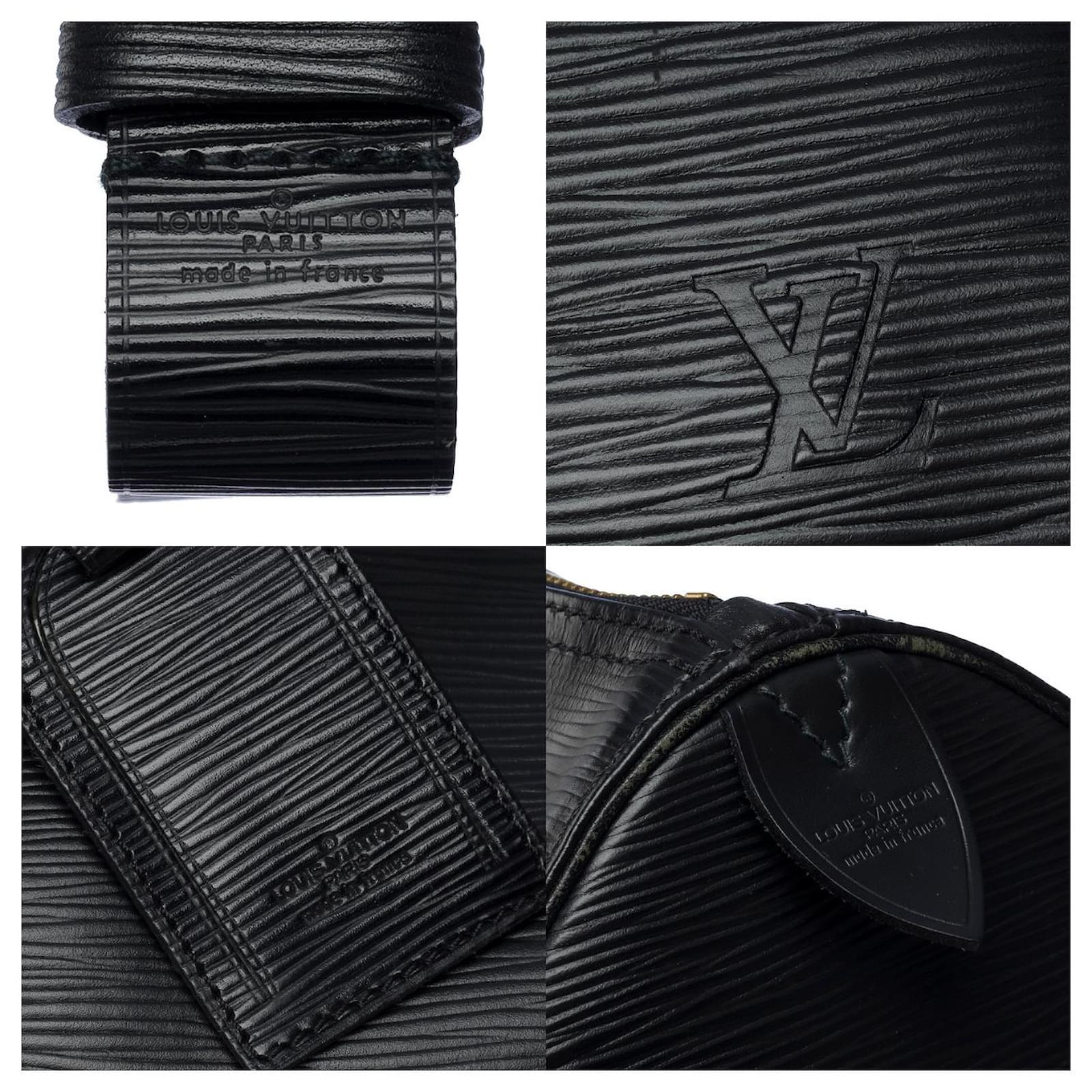 Borsa da viaggio Louis Vuitton Keepall 50 cm in pelle Epi nera e