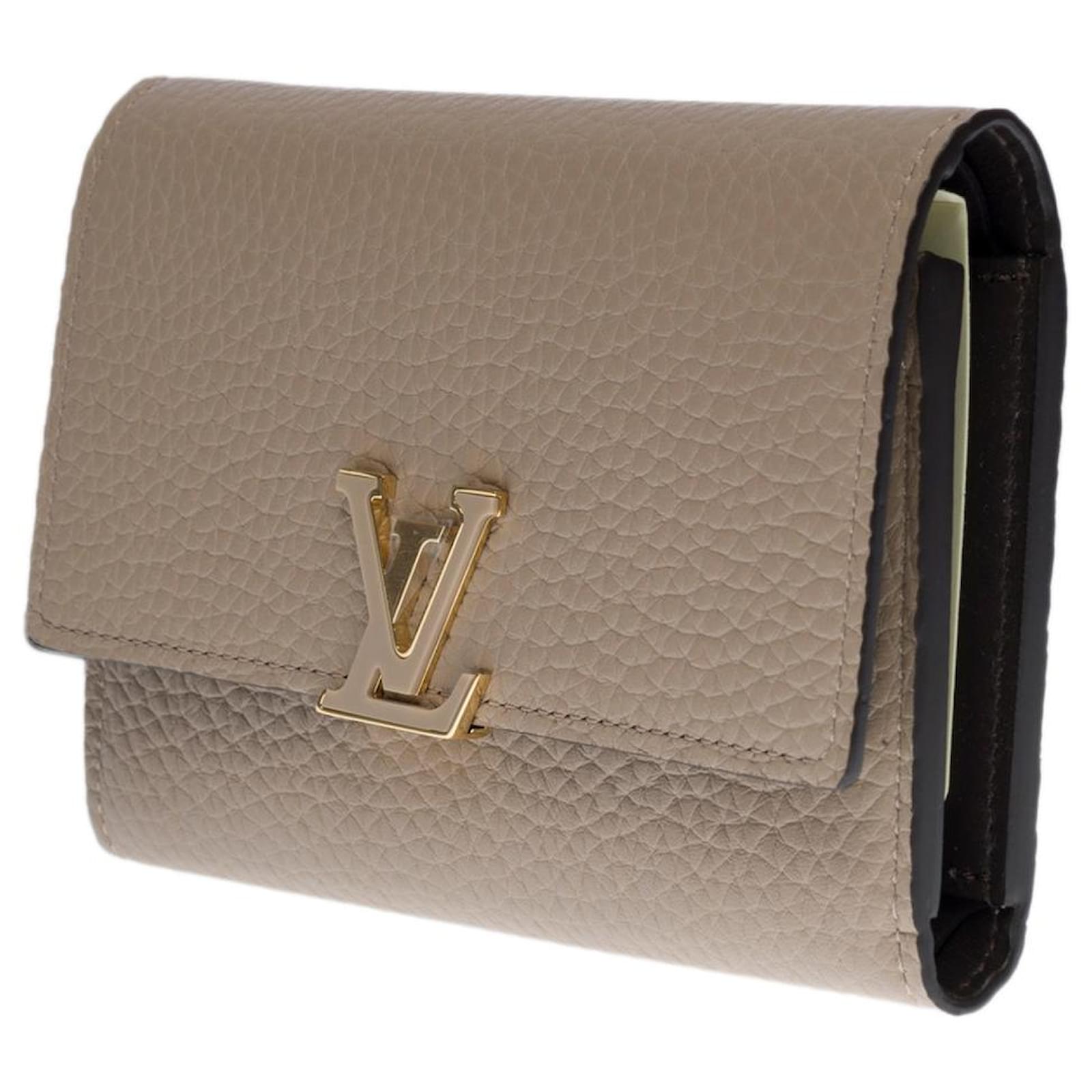 Brand New Louis Vuitton Capucines Compact Wallet in Galet Taurillon leather  at 1stDibs  capucine compact wallet, capucines compact wallet louis vuitton,  lv capucines compact wallet