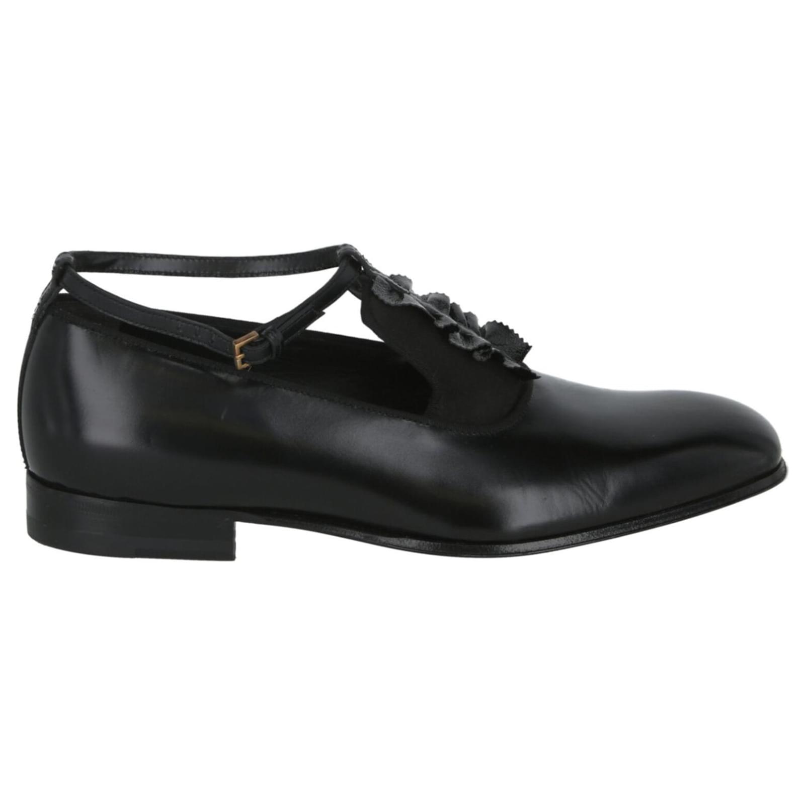 Gucci Ankle Strap Loafers Black ref.856477 Joli Closet