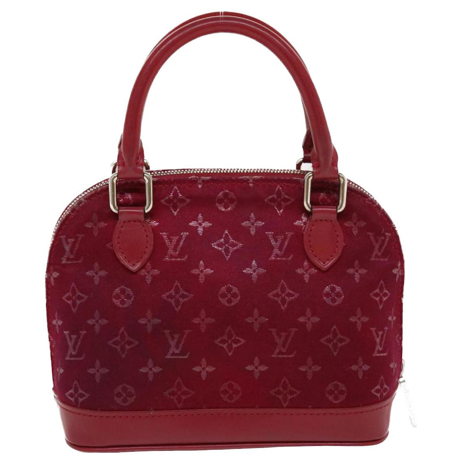 Louis Vuitton, Bags, Louis Vuitton 202 Little Alma Handbag Red Monogram  Satin M92350 71065