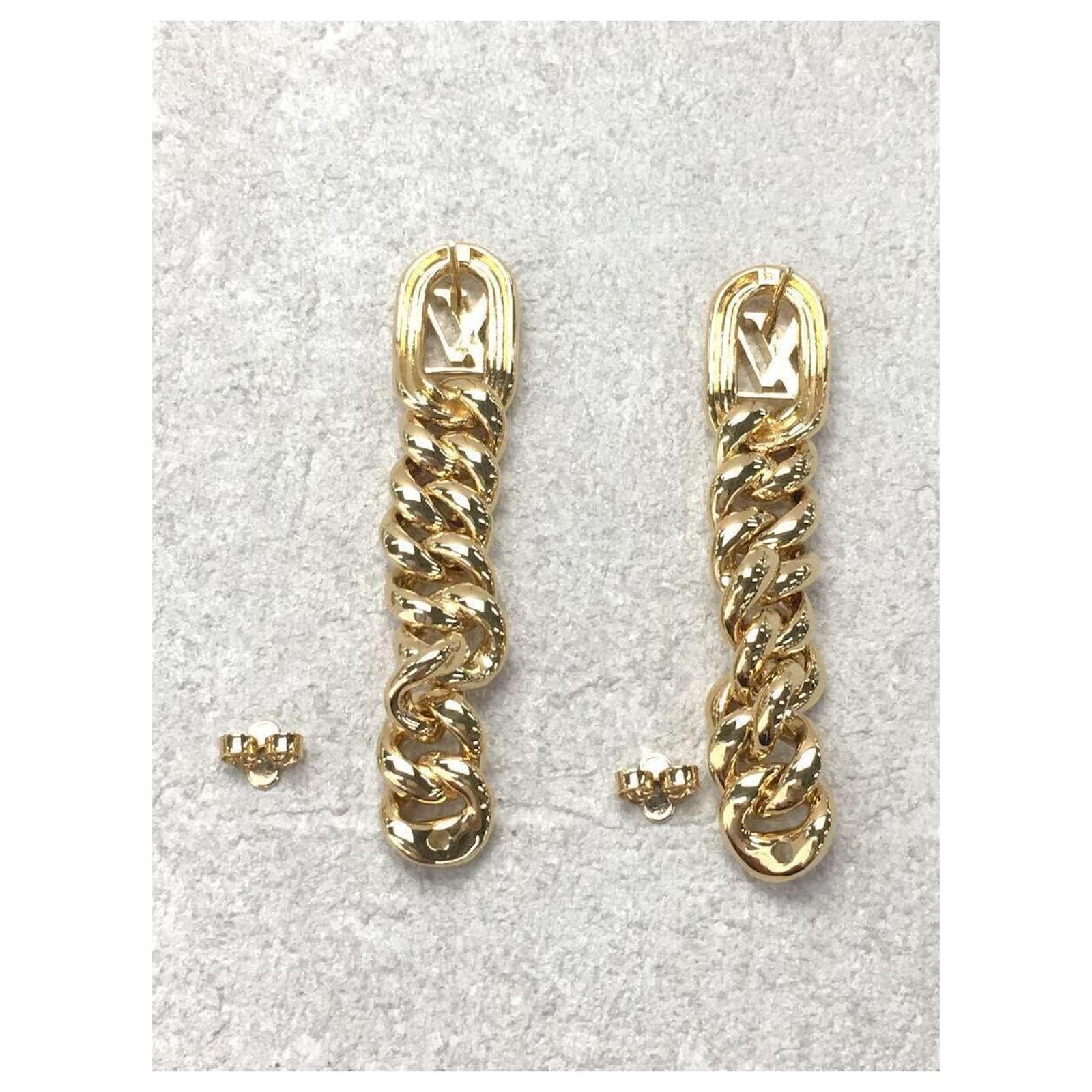 LOUIS VUITTON Book de Reil LV Get Dressed Gold Earrings Golden ref.857007 -  Joli Closet