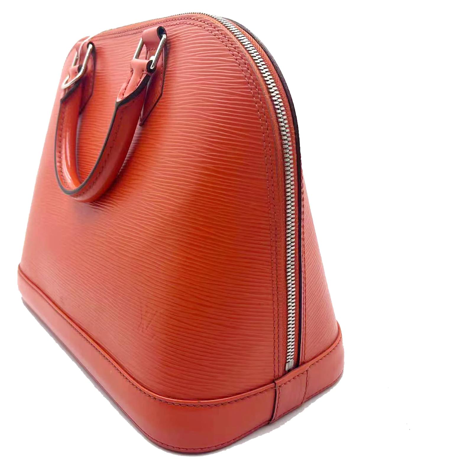 Louis Vuitton Epi Alma MM Orange Pony-style calfskin ref.734520