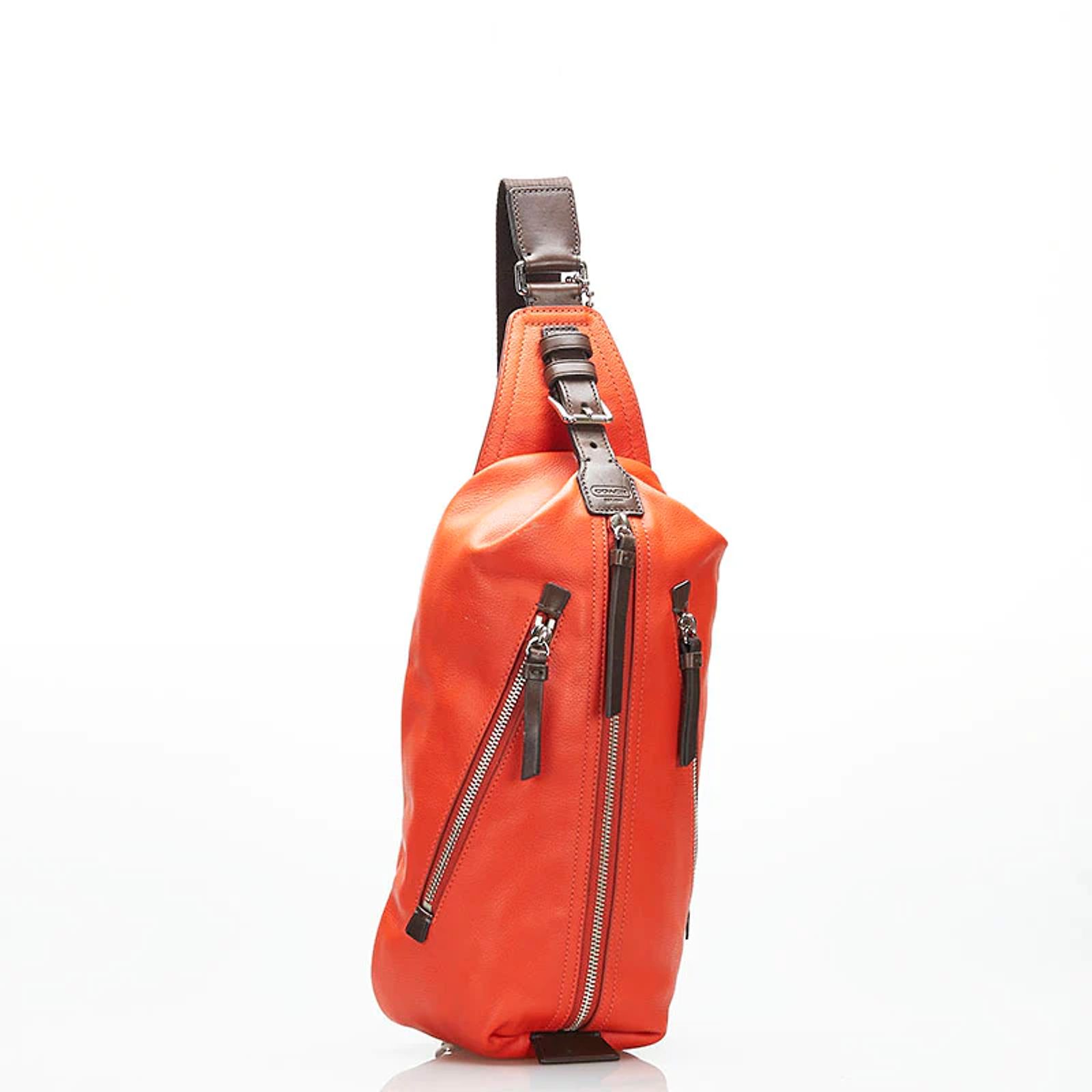 Coach Thompson Leather Sling Bag F70360 Orange Pony-style 