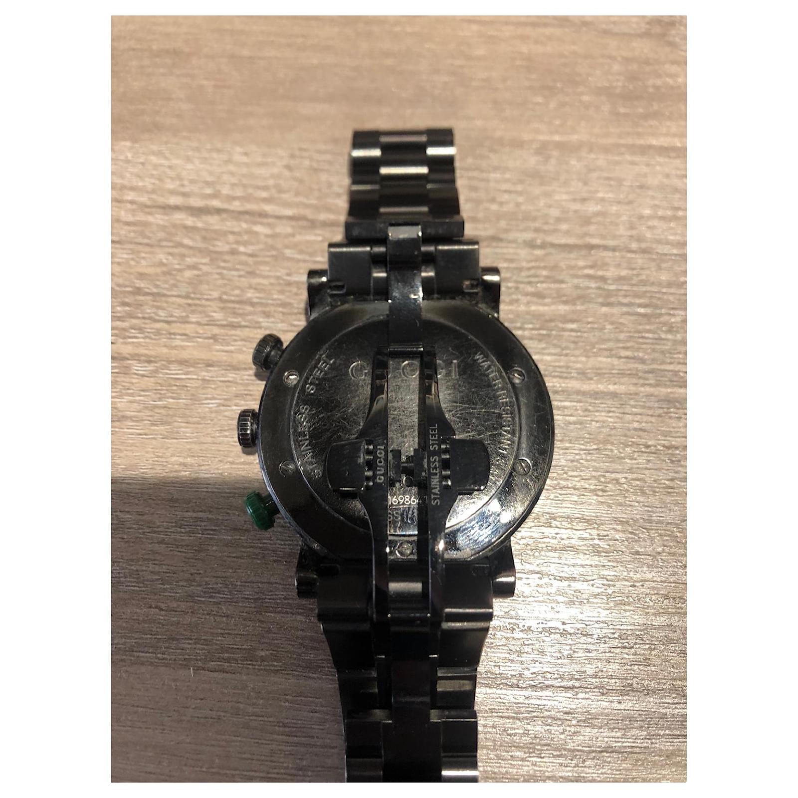 gucci 101M G Chrono Black Dial Quartz 44mm Watch For Men Black