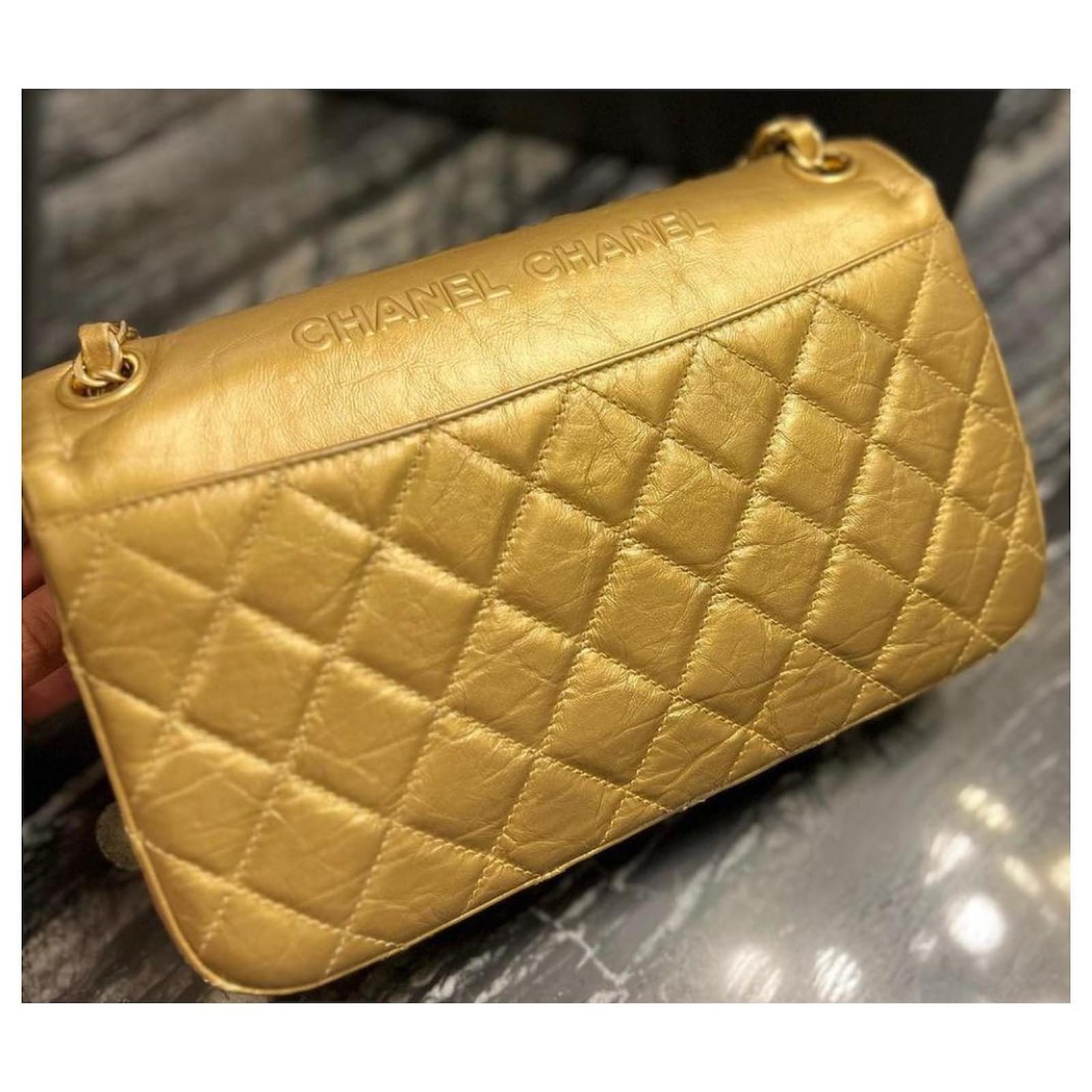 Rare Chanel Limited Edition Paris-Dallas Timeless Classic Small Flap Bag in  Gold Lambskin with Gold Hardware. All Inclusions, LIKE NEW.