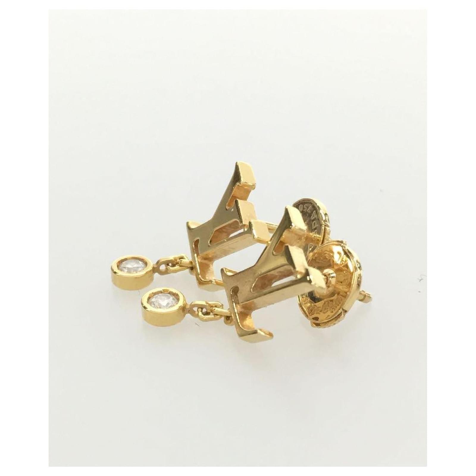 LOUIS VUITTON Pus Idile Blossom Earrings Gold hardware Yellow gold  ref.859355 - Joli Closet
