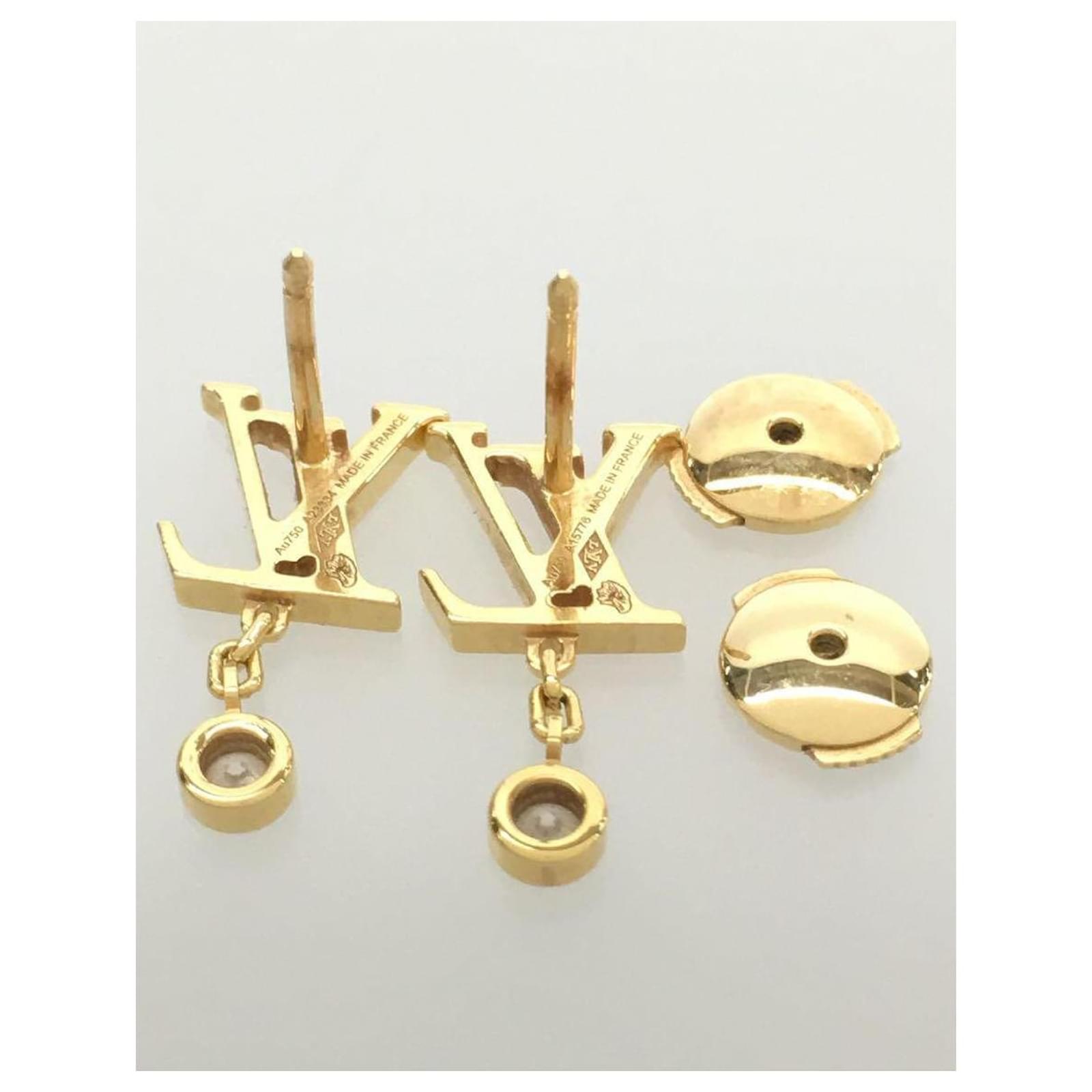 LOUIS VUITTON Pus Idile Blossom Earrings Gold hardware Yellow gold  ref.859355 - Joli Closet
