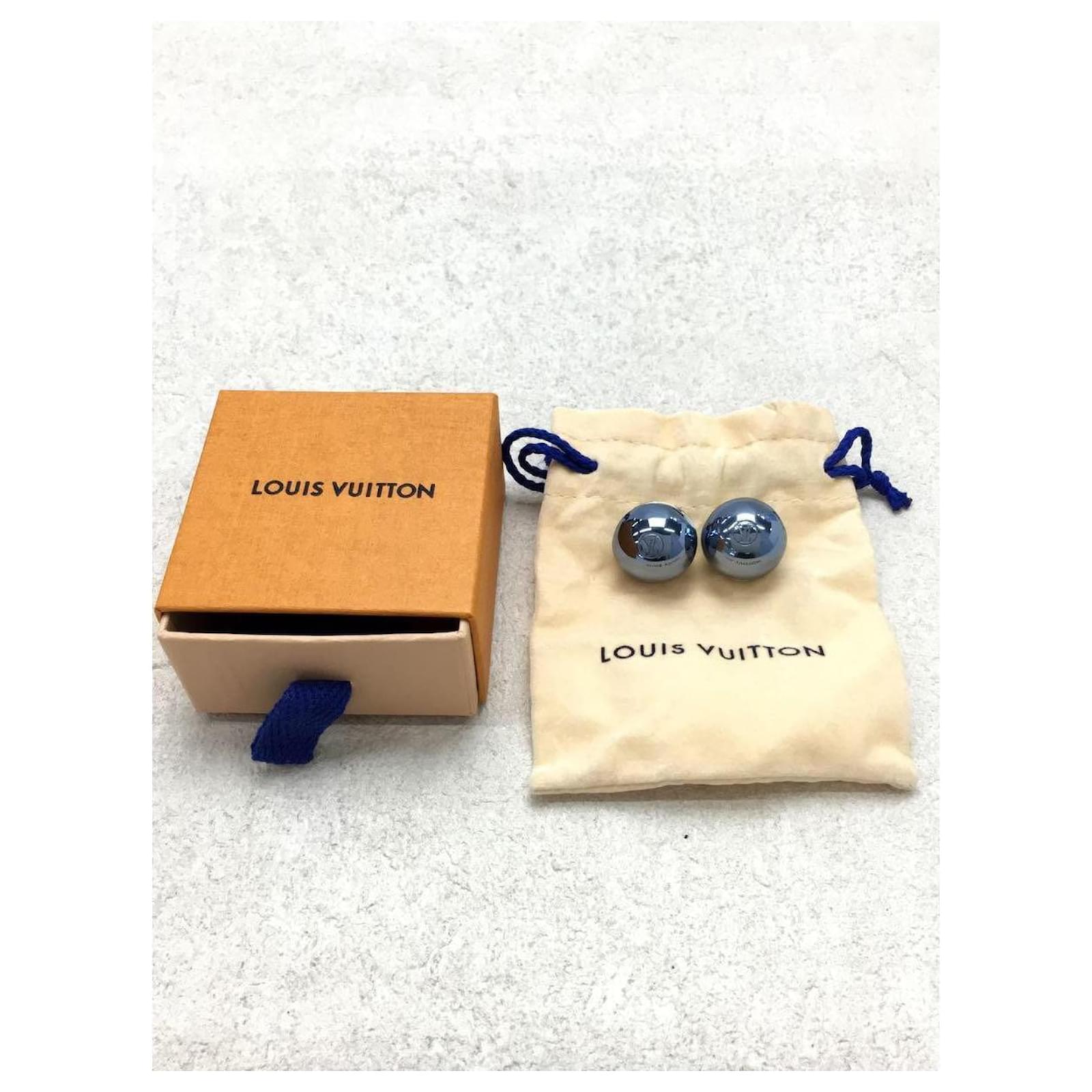 LOUIS VUITTON Booked Reille Planet Earrings Blue ref.859367 - Joli Closet