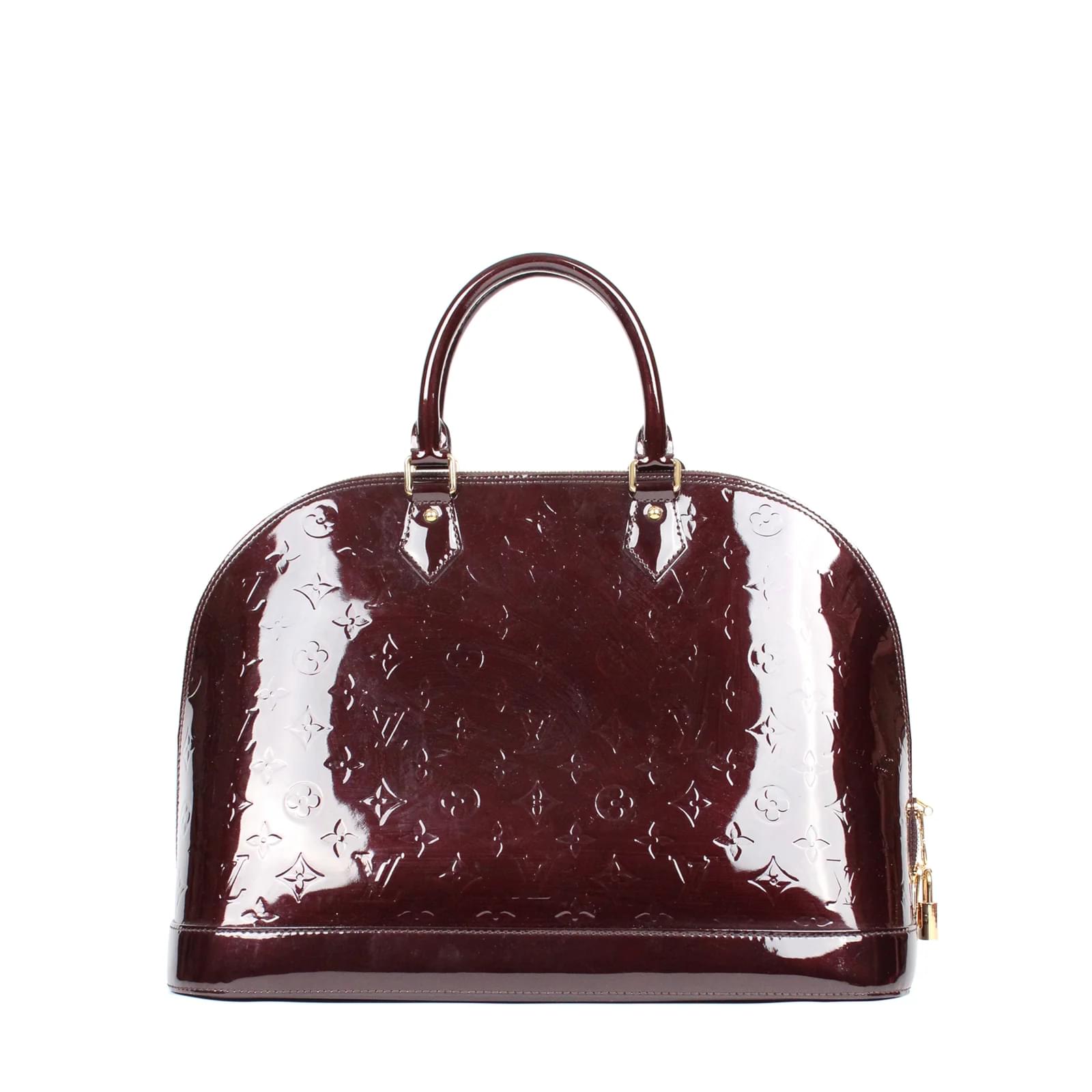 Louis Vuitton Alma Shoulder Bag GM Purple Leather