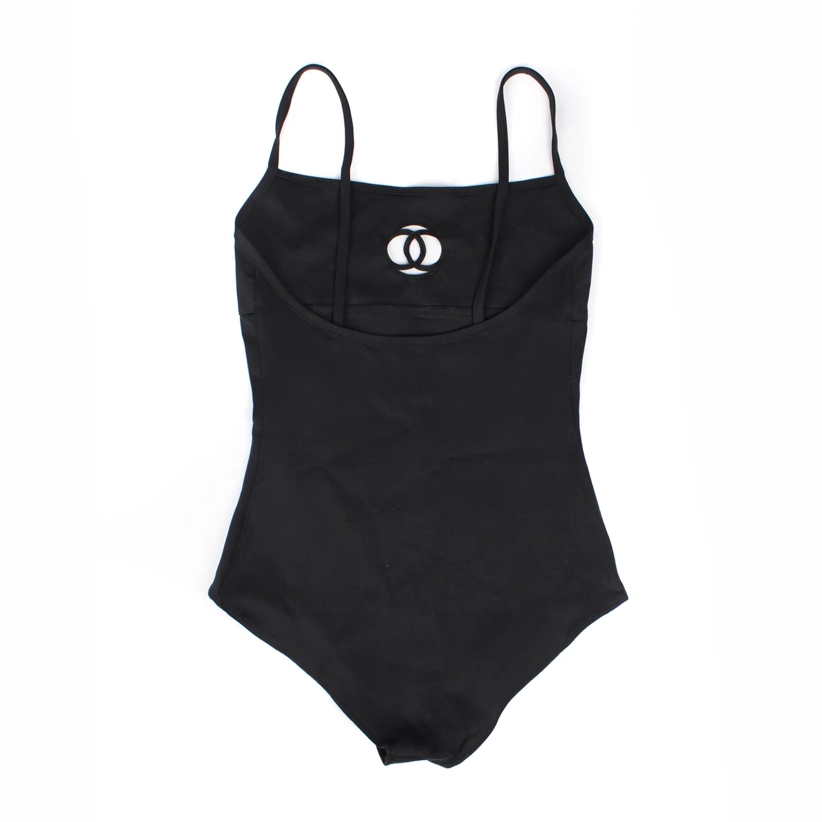 Two-piece swimsuit Chanel Black size 40 FR in Cotton - elasthane