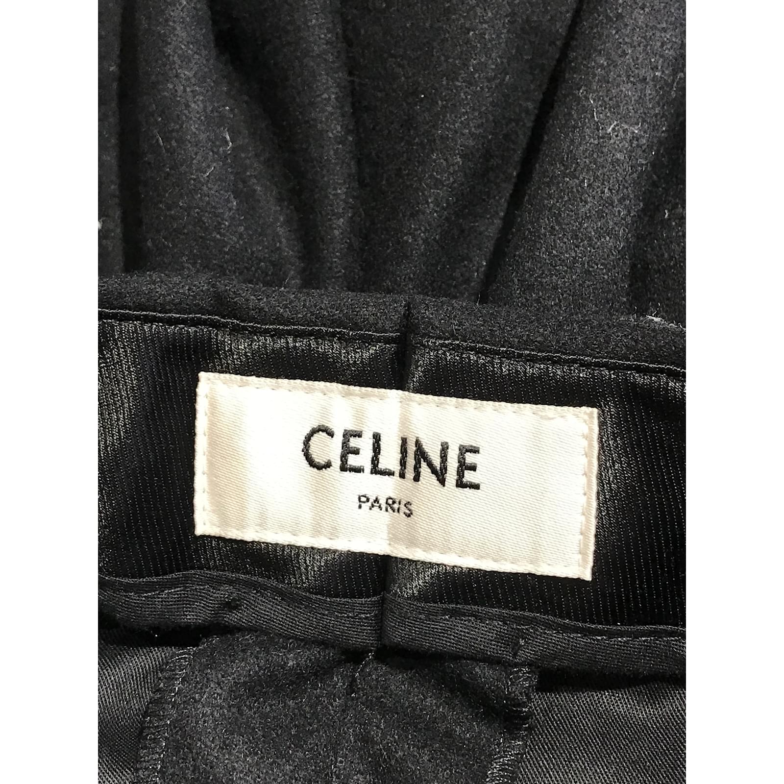 Céline CELINE Trousers T.International S Wool Black ref.859787