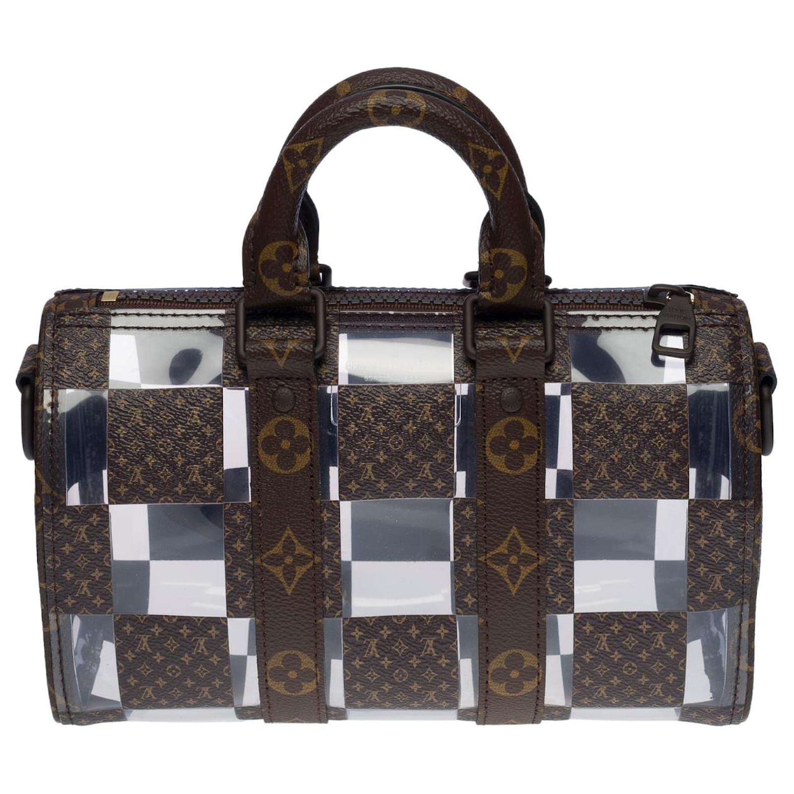 Louis Vuitton Keepall Bandouliere 50 Monogram Chess Brown/Clear in Coated  Canvas/PVC - US