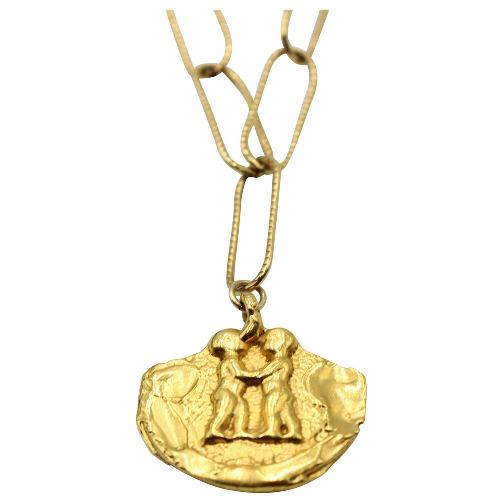 Alighieri Paola and Francesca Necklace in Gold Metal