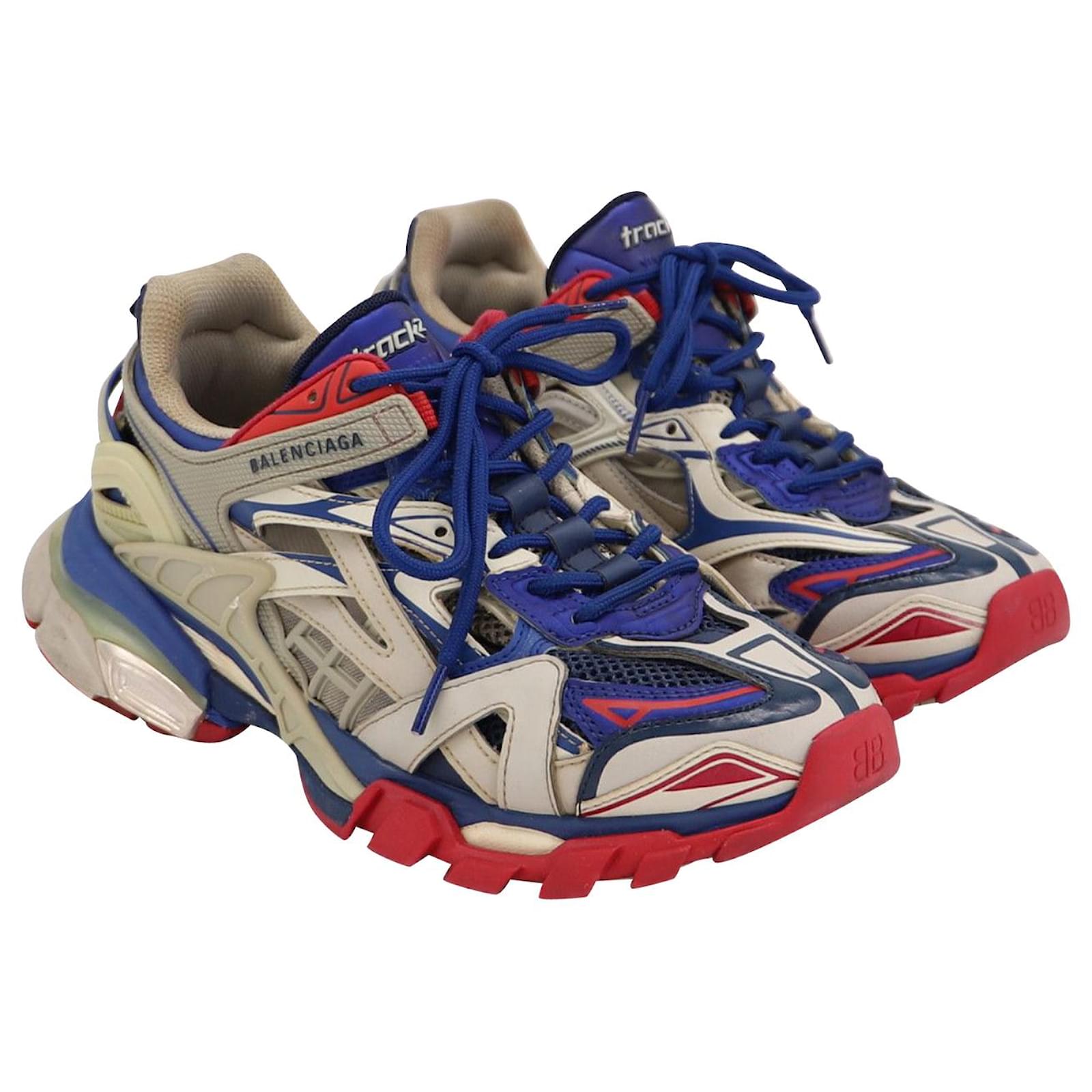 Balenciaga Track2 Men039s Sneakers Size 43 EU  10 US White Red Blue   eBay