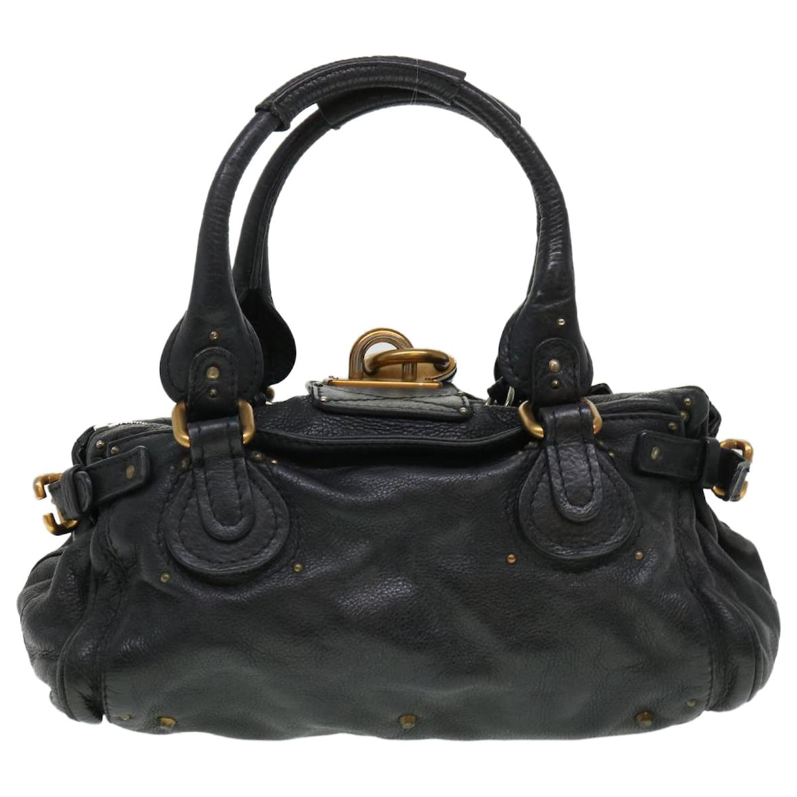 Chloé Chloe Paddington Hand Bag Leather Black 02-06-51-5191