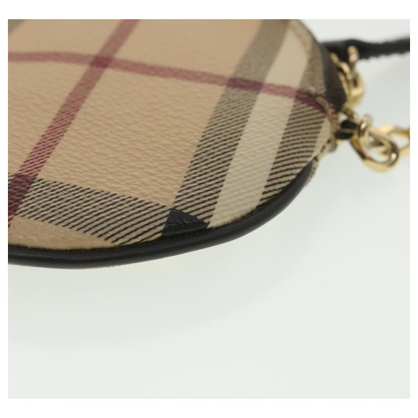 【新品未使用】Burberry Coin case Nova Check BURBERRY Patent Nova Check Heart Coin Case White 1453861