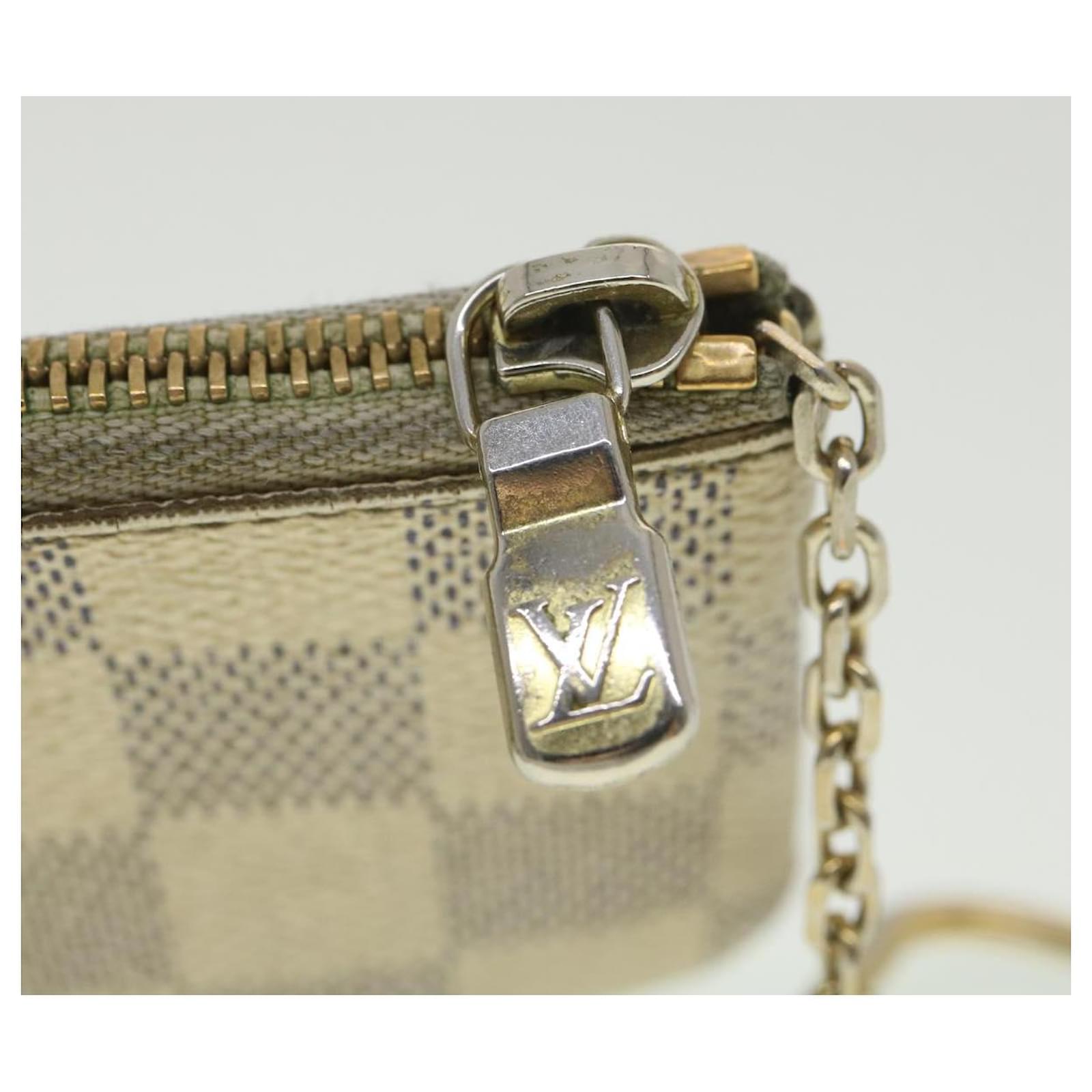 Louis Vuitton Damier Azur Pochette Cles Coin Purse N62659 LV Auth 38411
