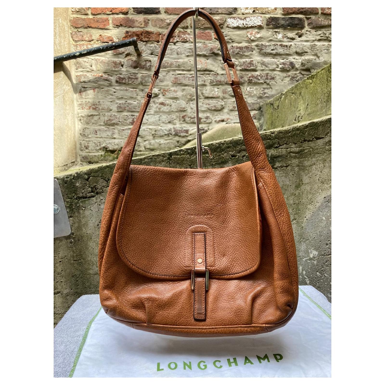 Superb Longchamp leather bag Caramel ref.858577 Joli Closet