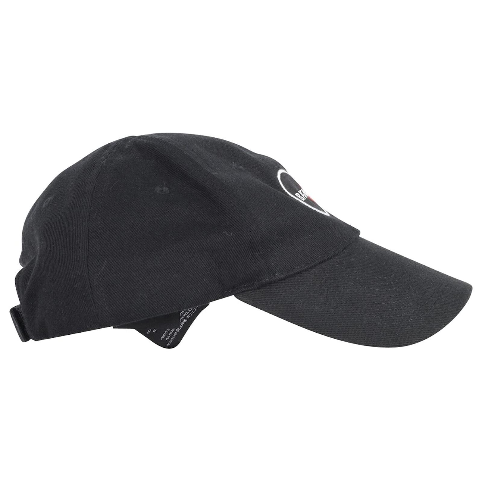 Balenciaga Mastercard-Inspired Logo Cap in Black Cotton ref