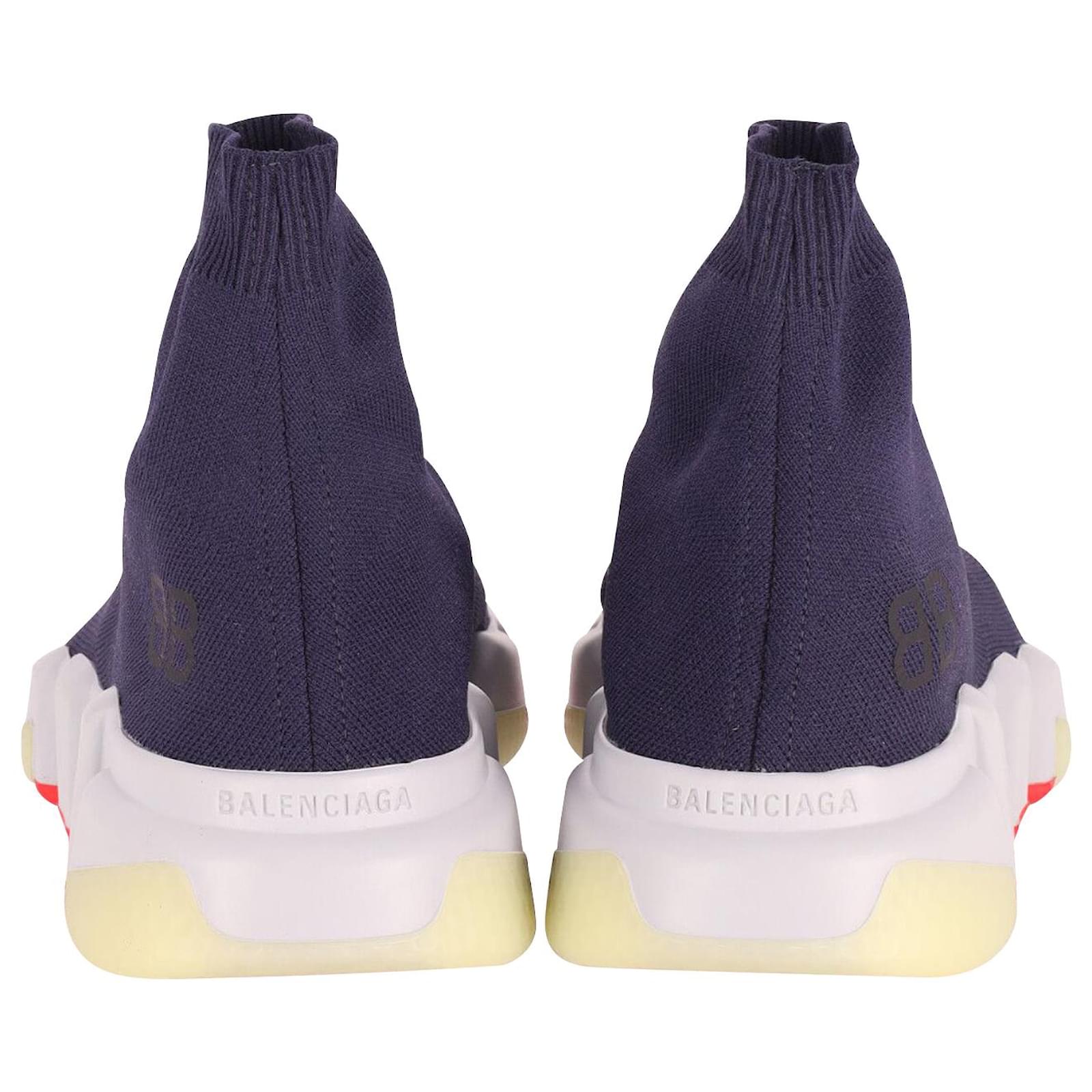 Balenciaga speed trainer bleu marine on sale