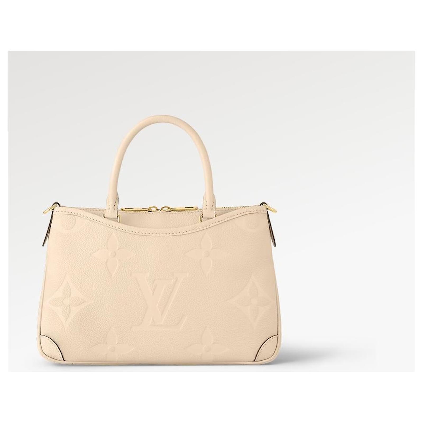 Louis Vuitton Bagatelle shoulder bag in Trianon pink and cream color  empreinte monogram leather