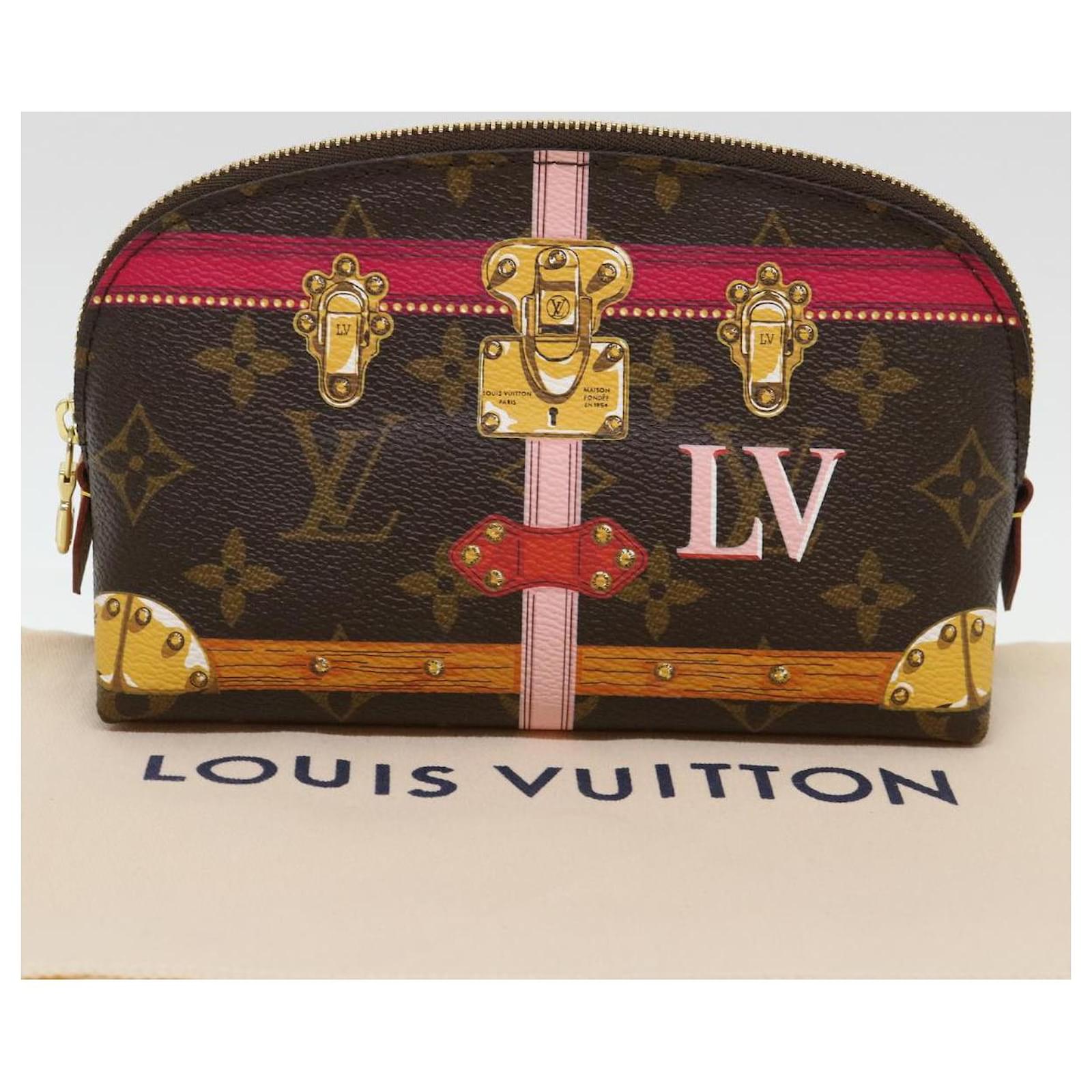 Clutch Bags Louis Vuitton Louis Vuitton Monogram Catgram Essential Trunk Pouch M63892 LV Auth 29169A