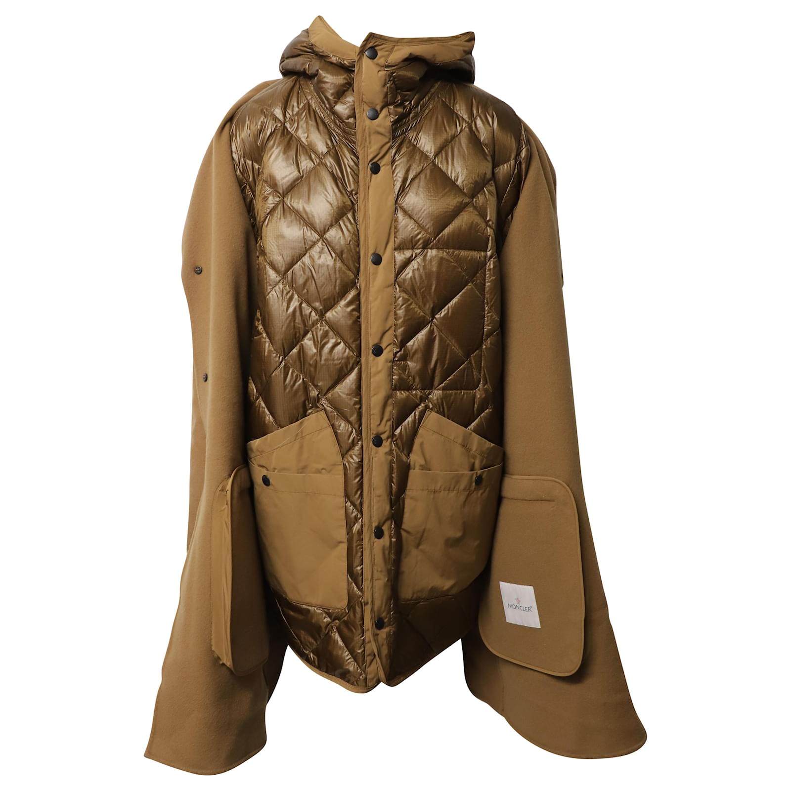 Moncler Tierce Coat in Brown Wool