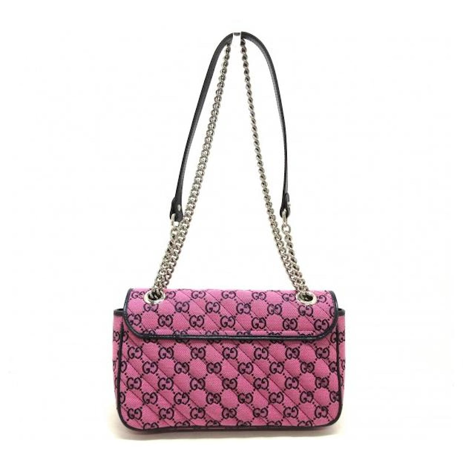 Pink Gg Marmont Small Shoulder Bag Original Gg Canvas Gucci GG