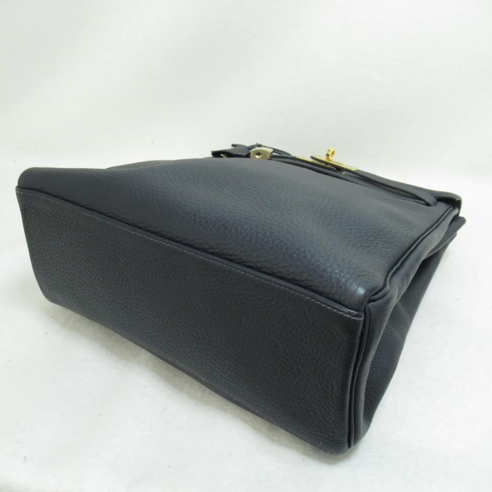 Hermès Taurillon Clemence Kelly Ado Black Leather Pony-style