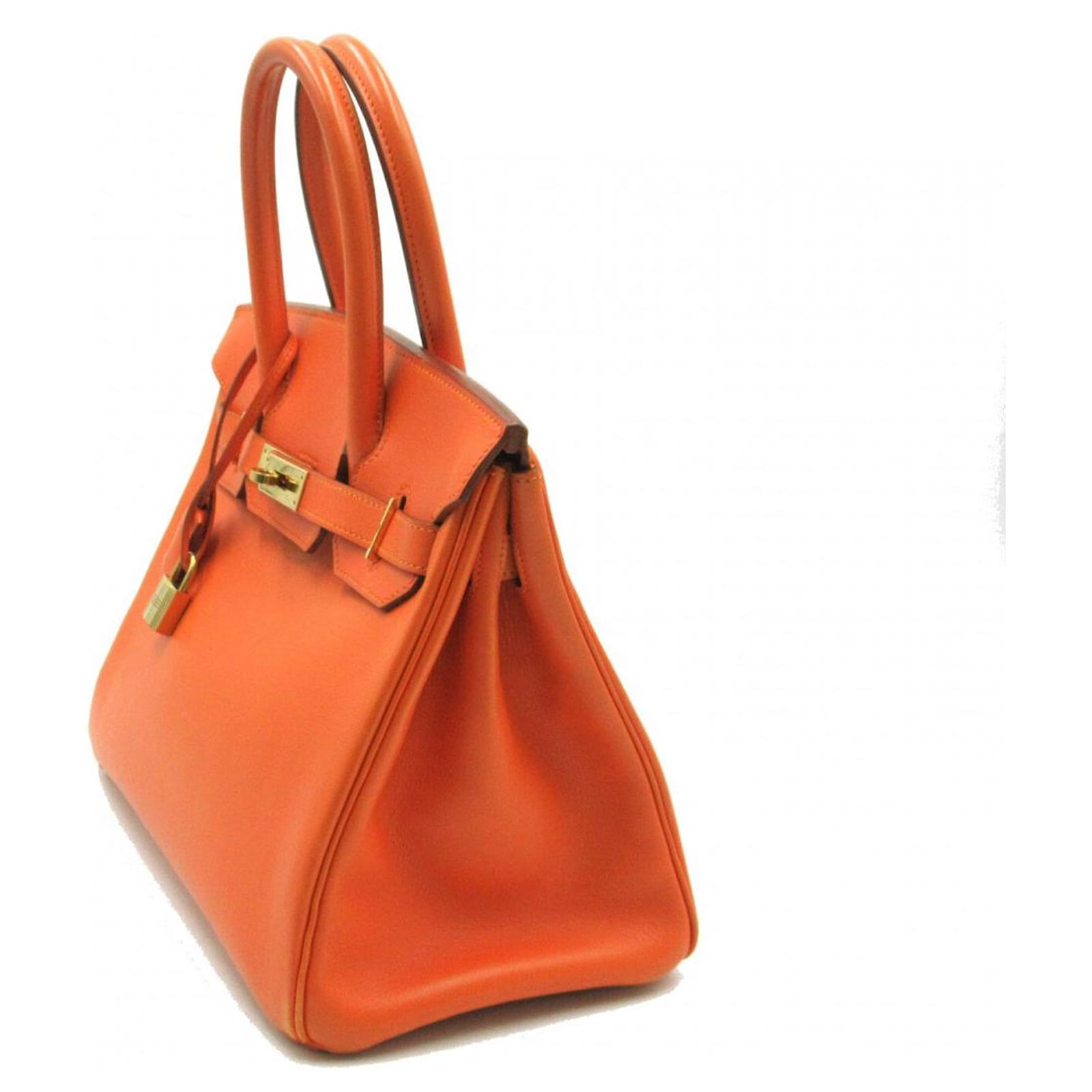 Herm s HERMES BIRKIN 30 Orange Leather Ref 868396 Joli Closet herm-s-hermes-birkin-30-orange-leather-ref-868396-joli-closet