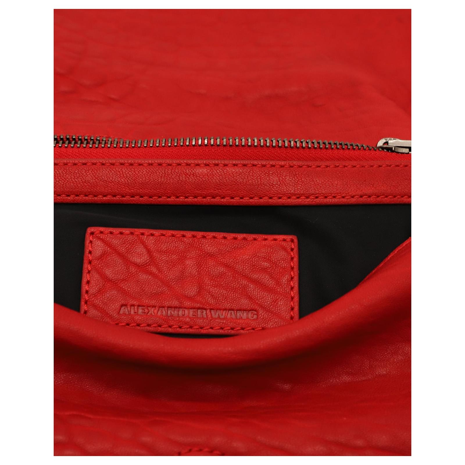 ALEXANDER WANG レザークラッチバッグ レッド ALEXANDER WANG レザークラッチバッグ レッド