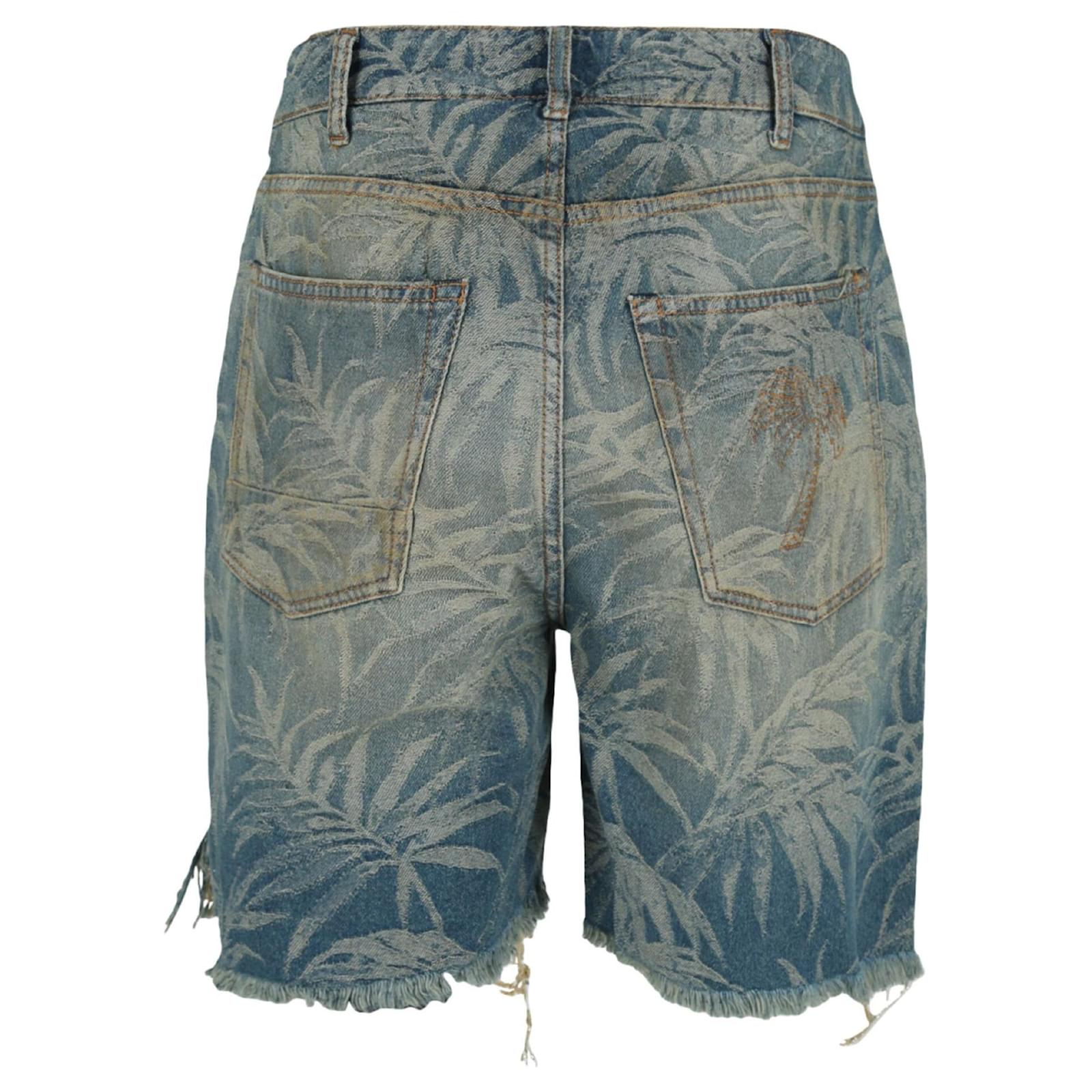 In The Style Plus - Short en jean découpé - Bleu délavé