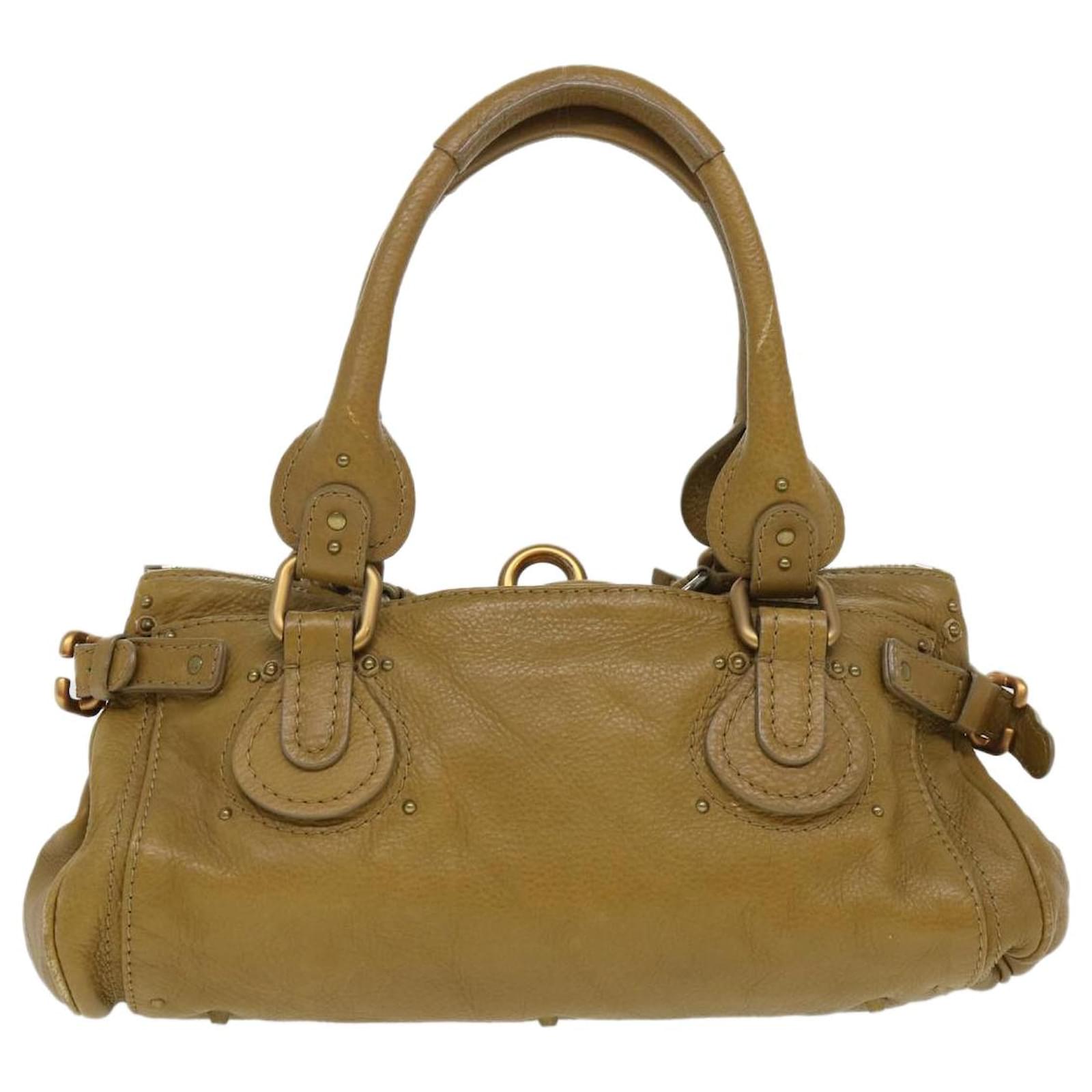 Chloé Chloe Paddington Hand Bag Leather Beige 03 06 51 5366