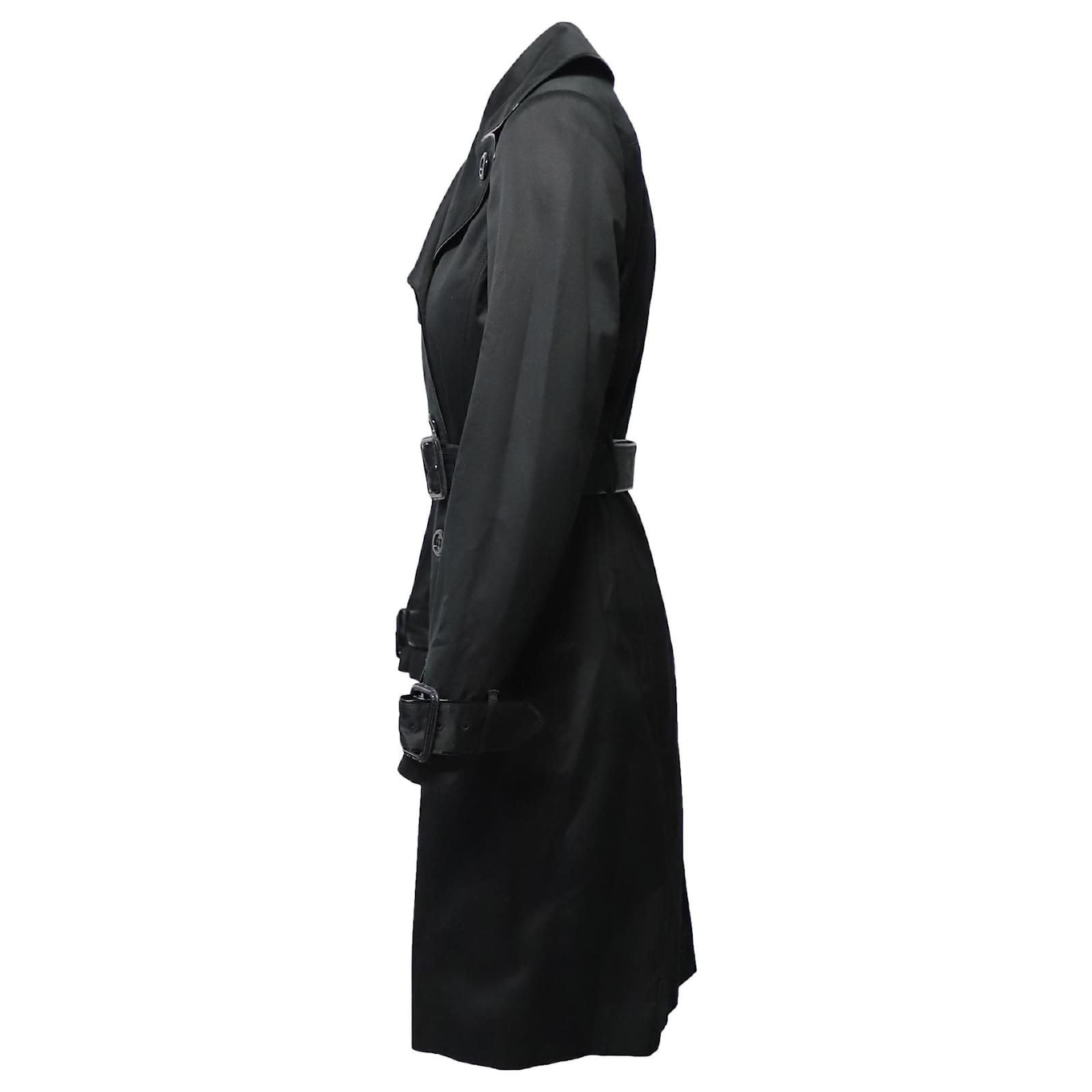 Burberry Belted Trench Coat in Black Cotton ref.869737 - Joli Closet