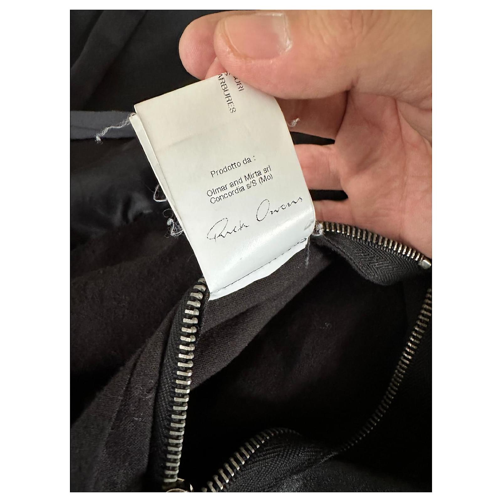 Rick Owens Black lambskin leather biker jacket ref.870361 - Joli 