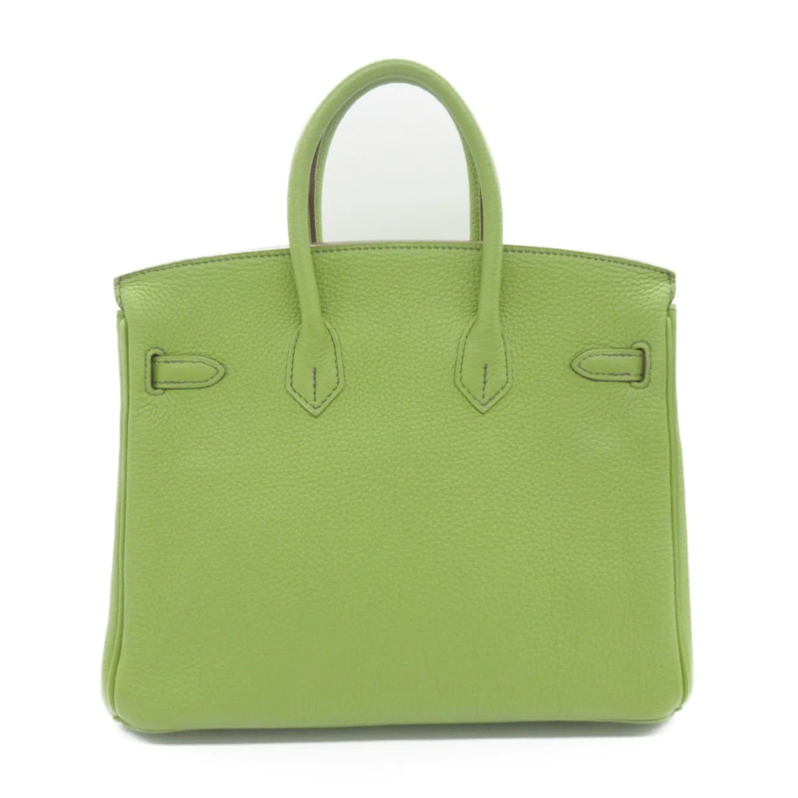 Hermès Togo Birkin 25 Green Leather Pony-style calfskin ref.870648 - Joli  Closet