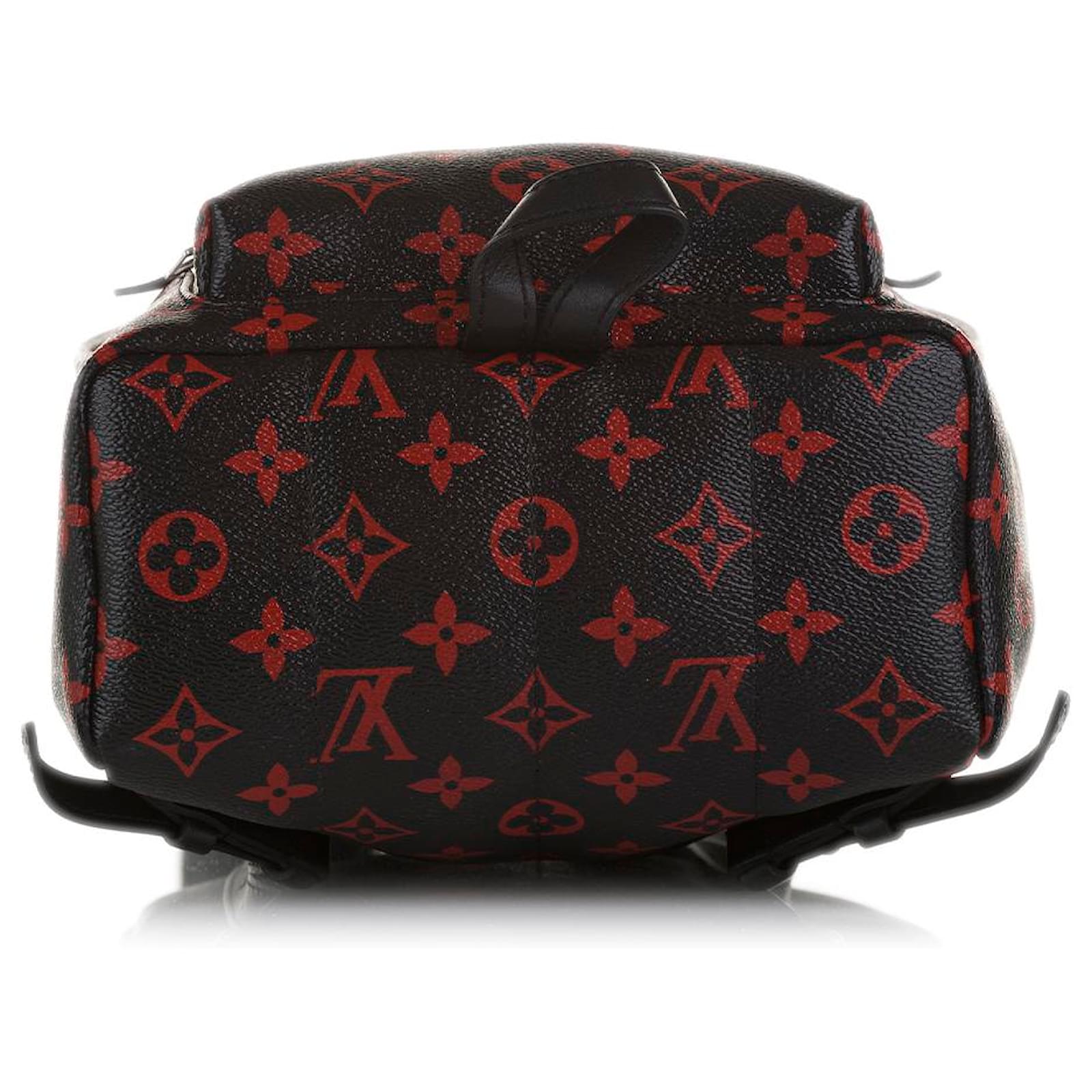 Louis Vuitton Backpack Palm Springs Monogram Infrarouge Mini Black Red