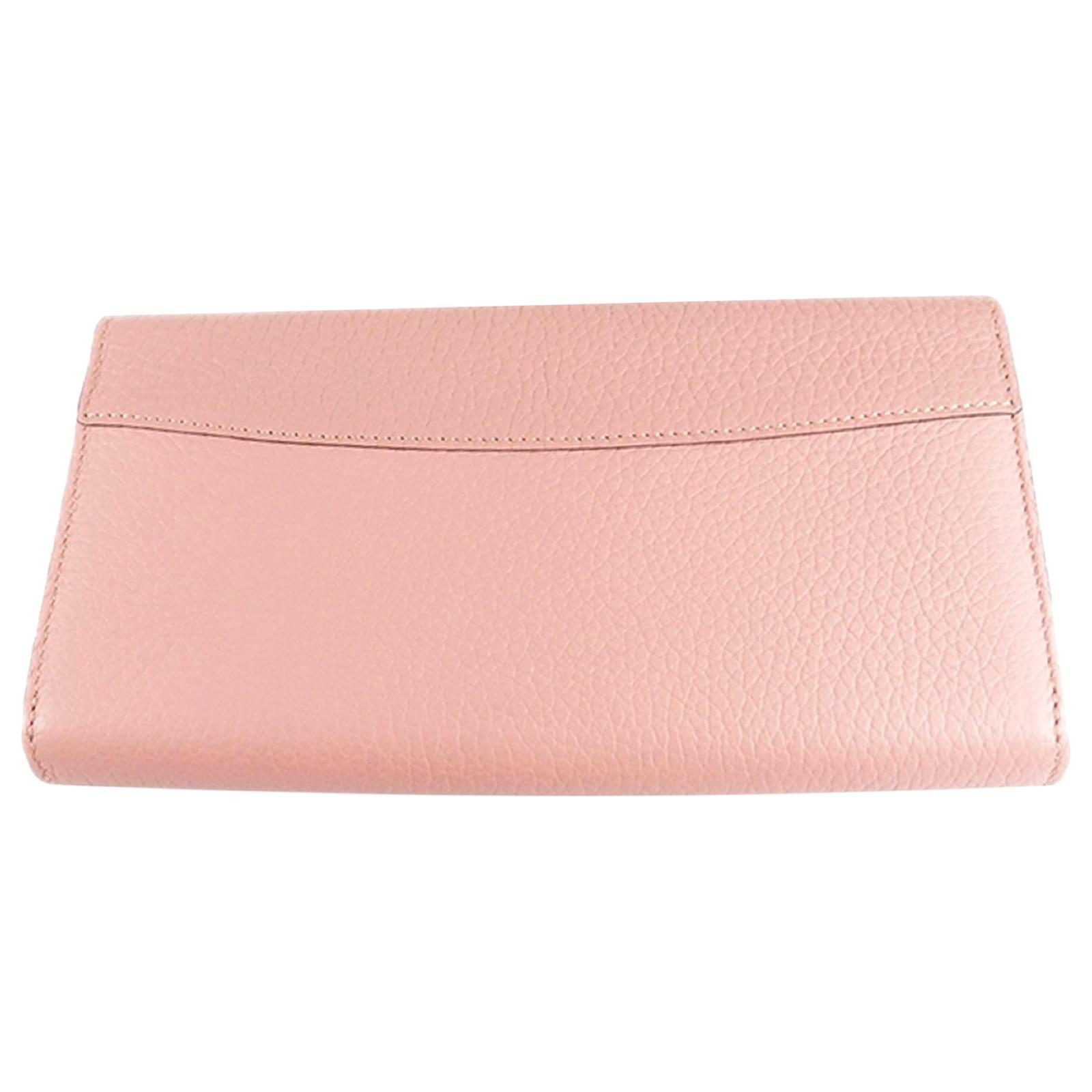 Louis Vuitton Pink Taurillon Small Wallet Leather Pony-style