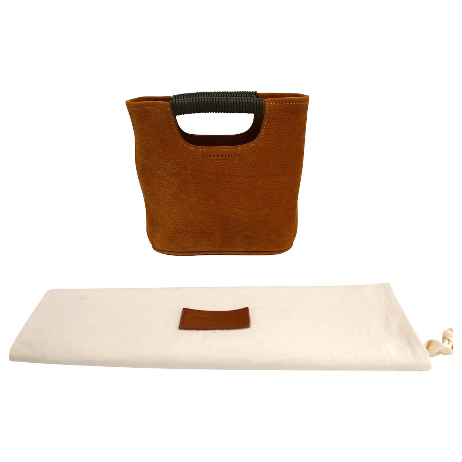 Simon Miller Mini Birch Tote in Tan Brown Nubuck Beige Suede Simon Miller Mini Birch Tote in Tan Brown Nubuck Beige Suede