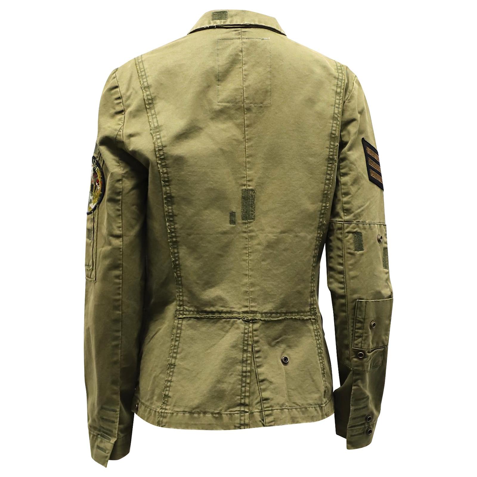 ZADIG&VOLTAIRE ミリタリージャケット オリーブグリーン Zadig & Voltaire Kayak Women's Multi Pocket Military Cotton