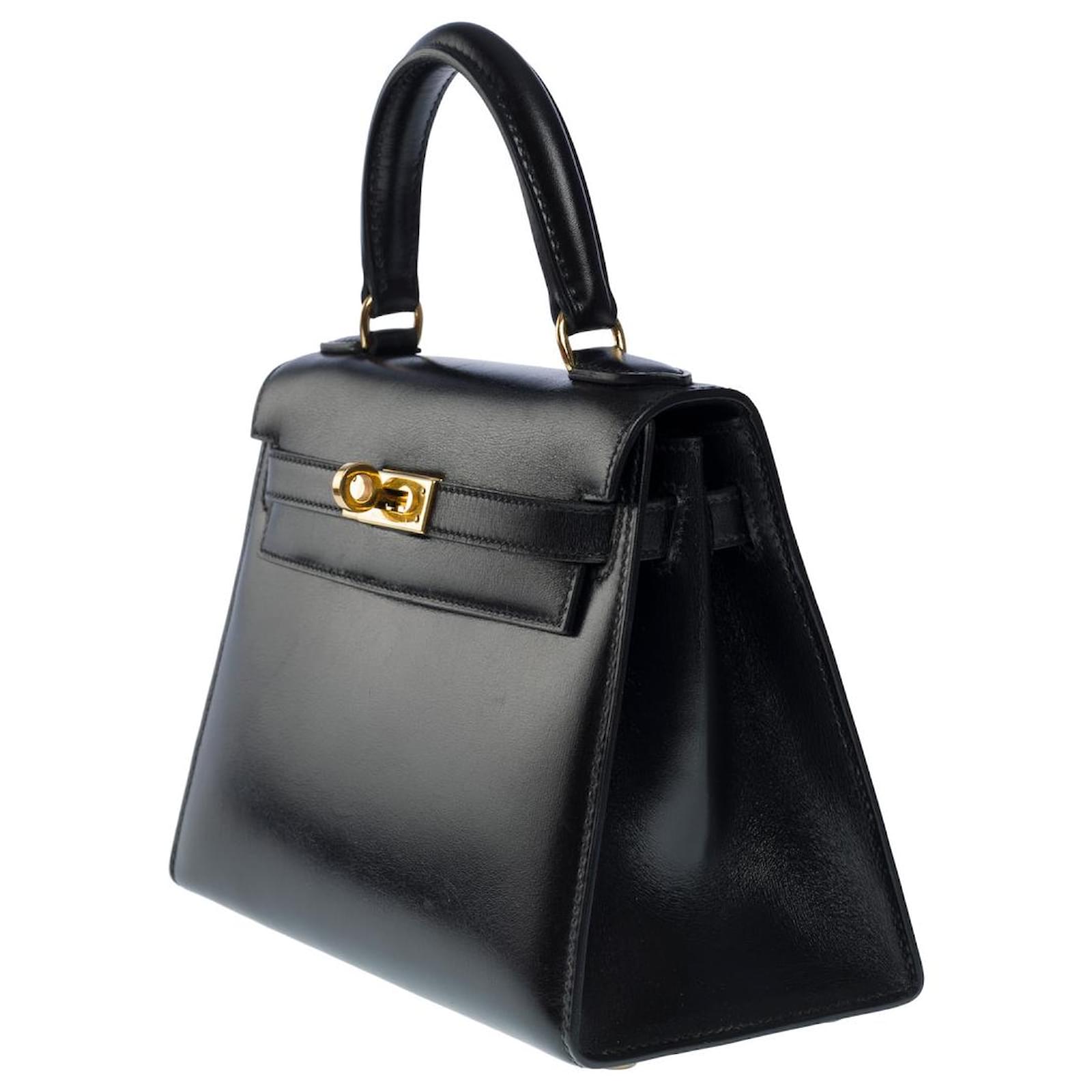 Kelly mini leather handbag Hermès Camel in Leather - 27943747