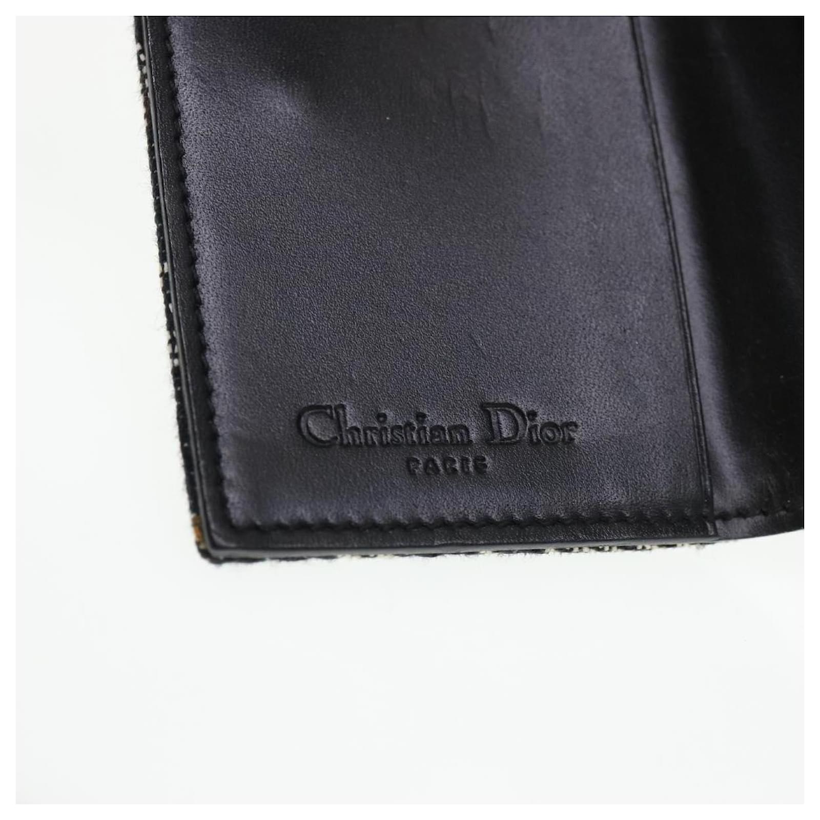 Christian Dior Trotter Canvas Key Case Navy Auth ki2799 Navy
