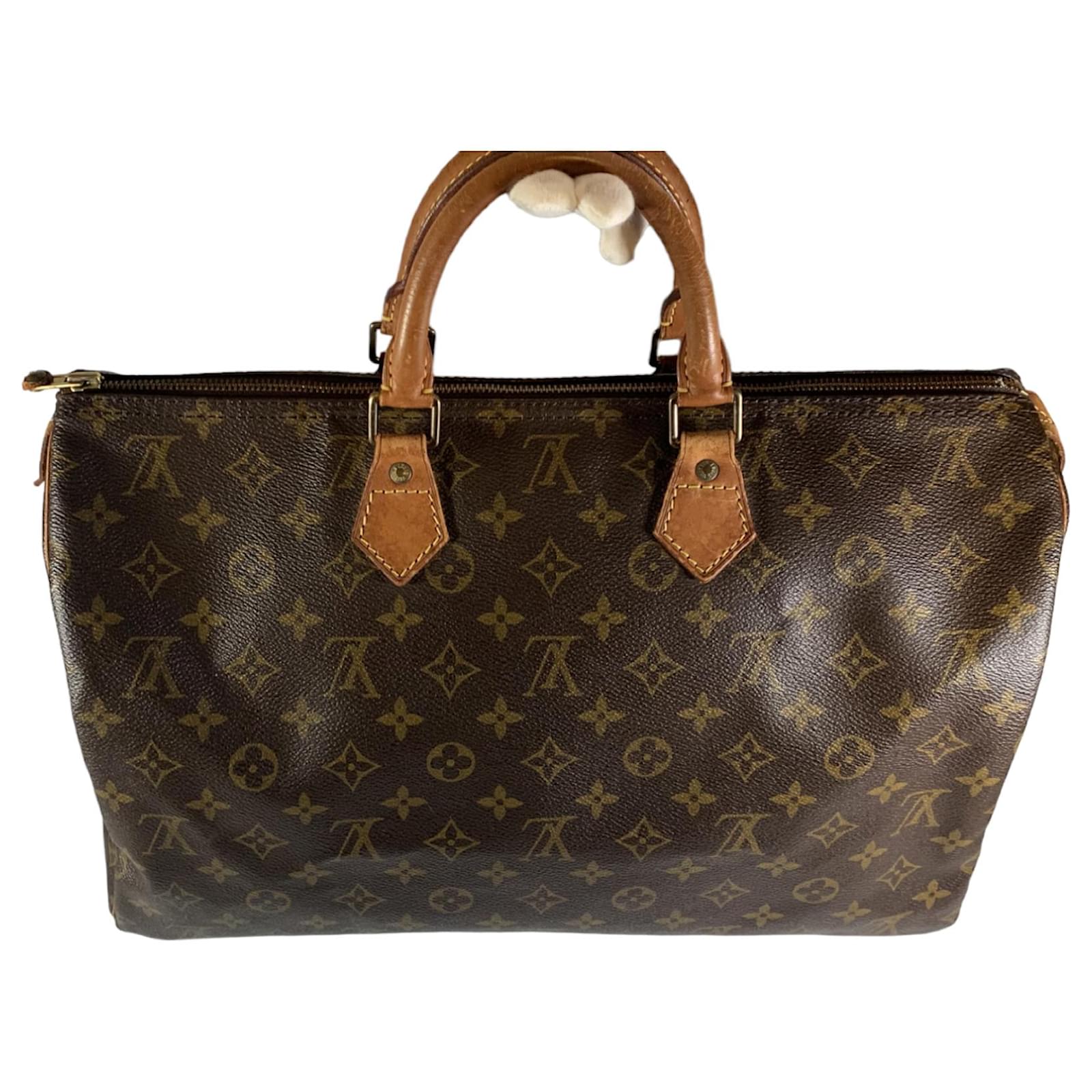 Louis Vuitton Vintage speedy 40 brown monogram canvas Light brown Gold  hardware Leather ref.873540 - Joli Closet