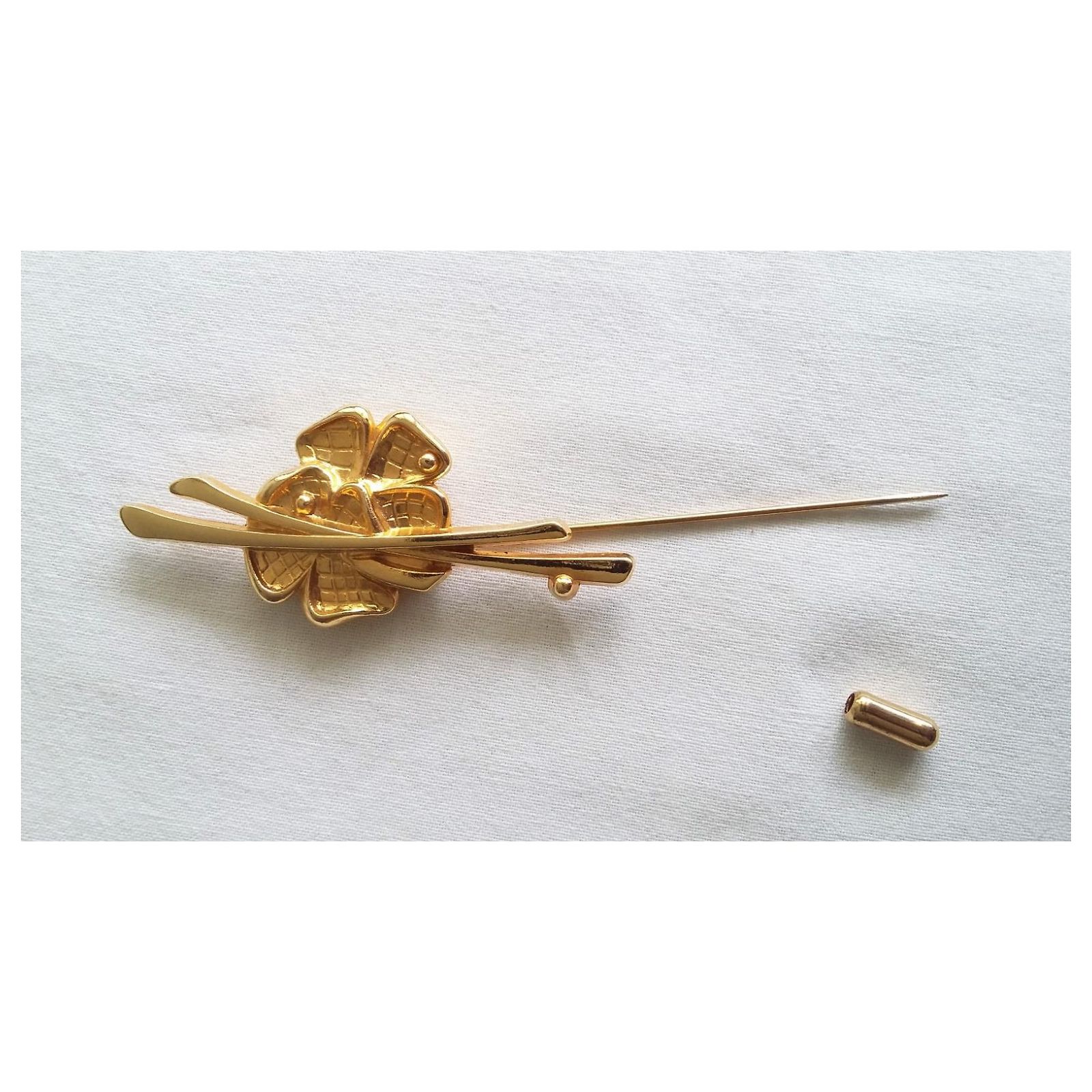 Broche Vintage Yves Rocher "8ème Jour" - Dorée - Neuf Sans Emballage - Thème Parfum