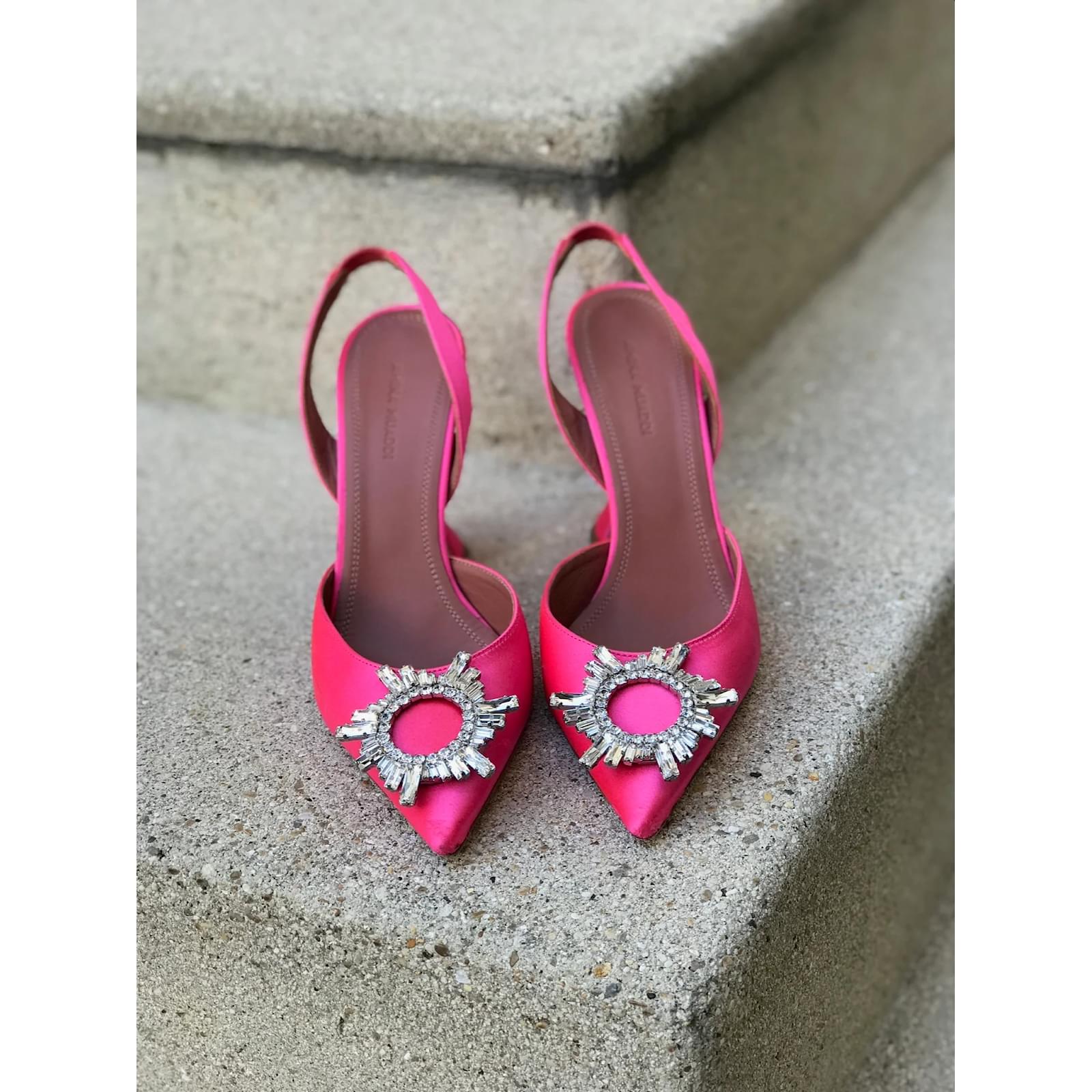 AMINA MUADDI Heels T.EU 37.5 cloth Pink ref.874433 - Joli Closet AMINA MUADDI Heels T.EU 37.5 cloth Pink ref.874433 - Joli Closet