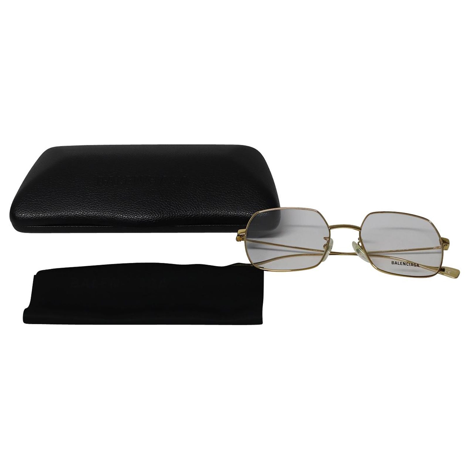 Balenciaga BB0090O 003 Square Sunglasses in Gold Metal  display picture 1
