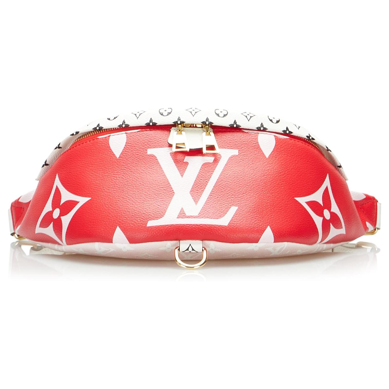 Louis Vuitton Red Monogram Giant Bumbag Cloth ref.875056 - Joli Closet